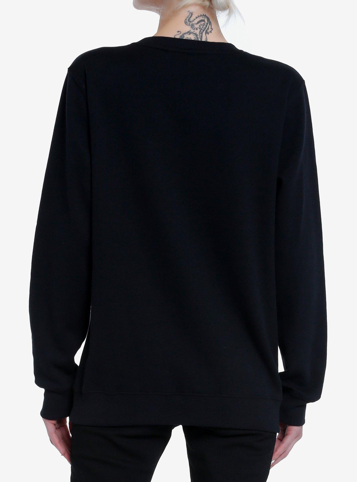 Bad Omens Haunted King Girls Crewneck Sweater, BLACK, alternate