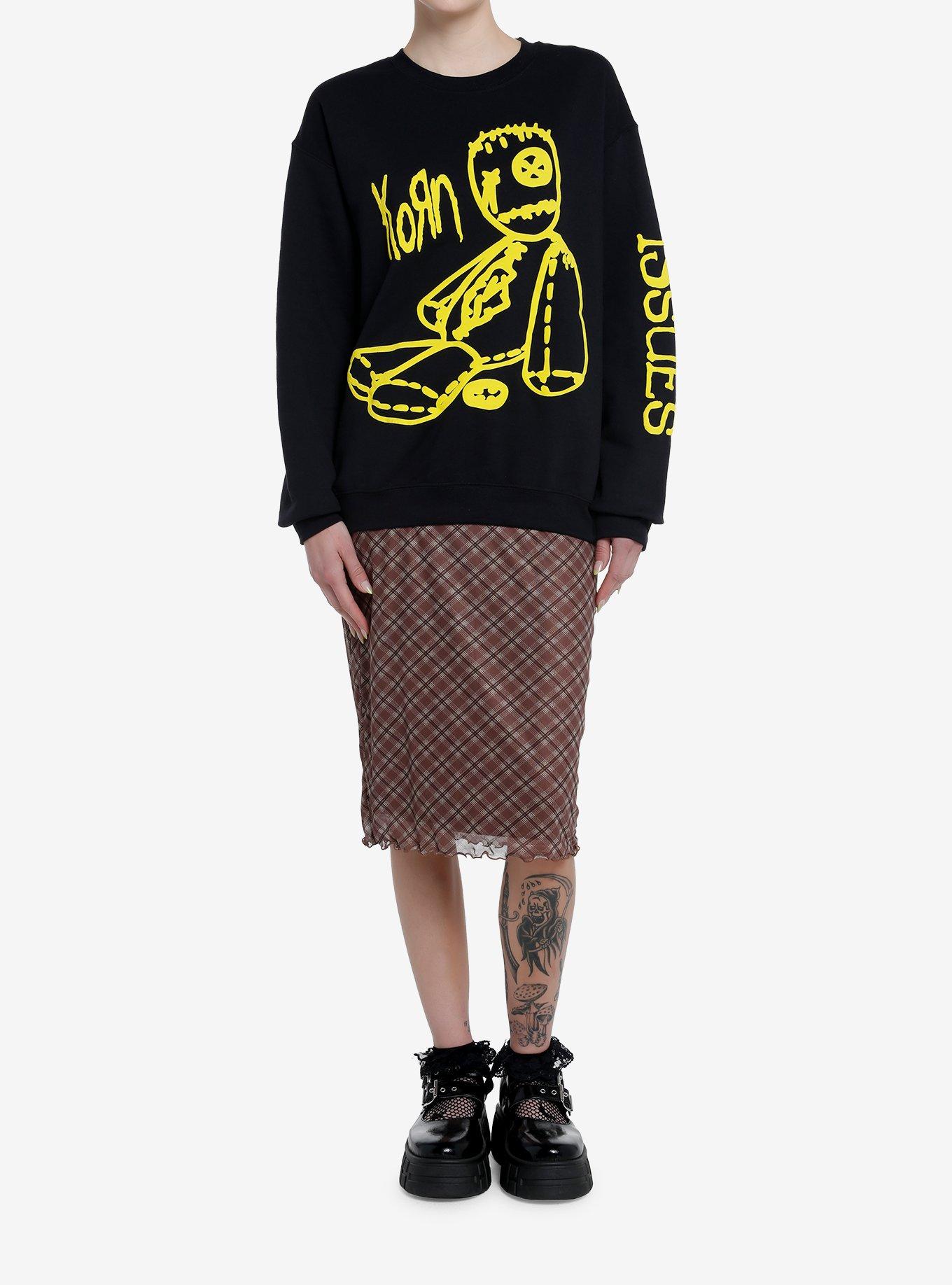 Korn Issues Puff Paint Girls Sweatshirt, BLACK, alternate