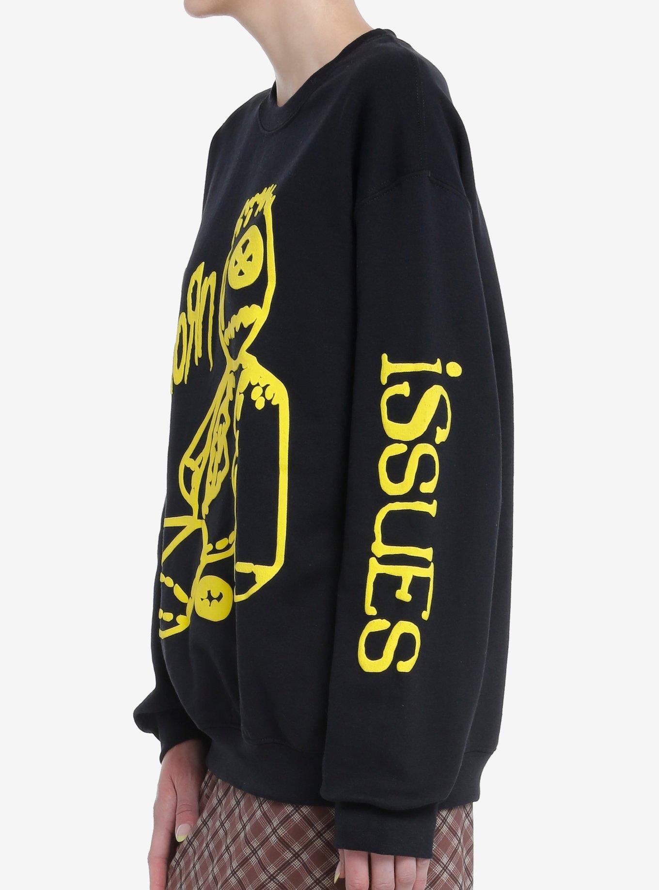 Korn Issues Puff Paint Girls Sweatshirt, BLACK, alternate