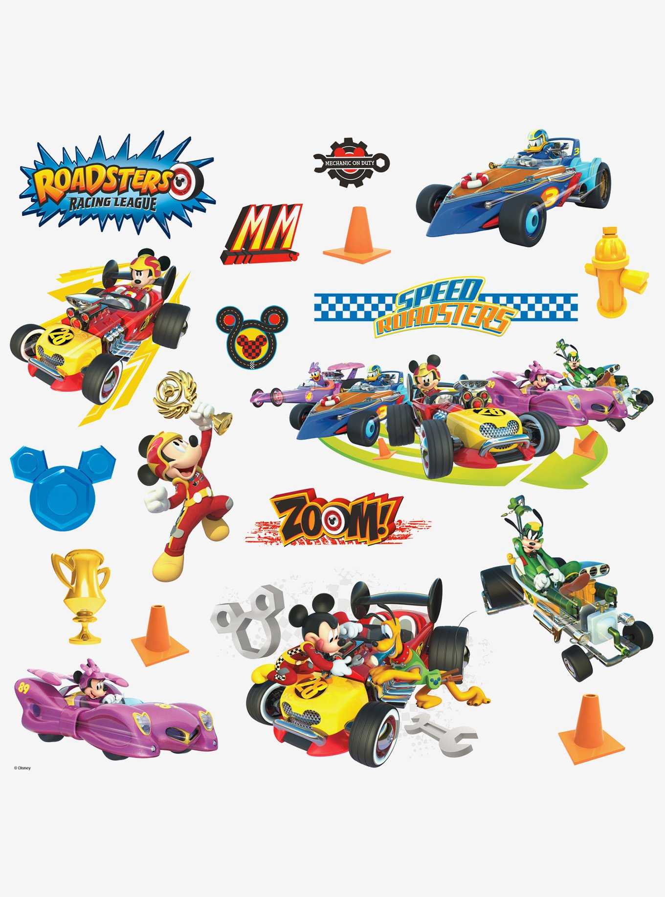 Mickey And The Roadsters Racers Peel And Stick Wall Decals, , hi-res