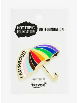 Hot Topic Foundation I Am Proud Umbrella Enamel Pin, , hi-res