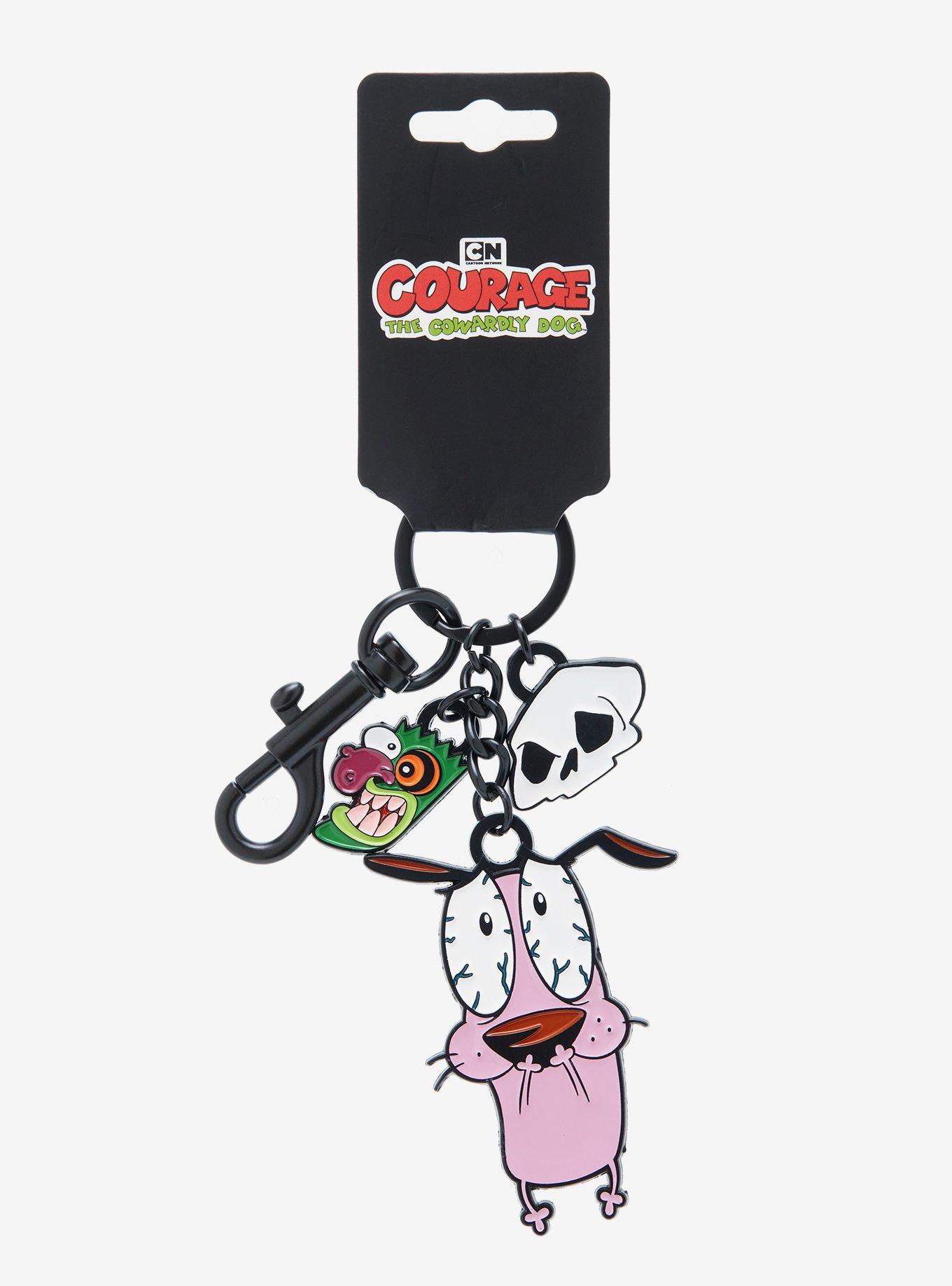 Courage the Cowardly Dog Icon Multi-Charm Keychain - BoxLunch Exclusive, , hi-res