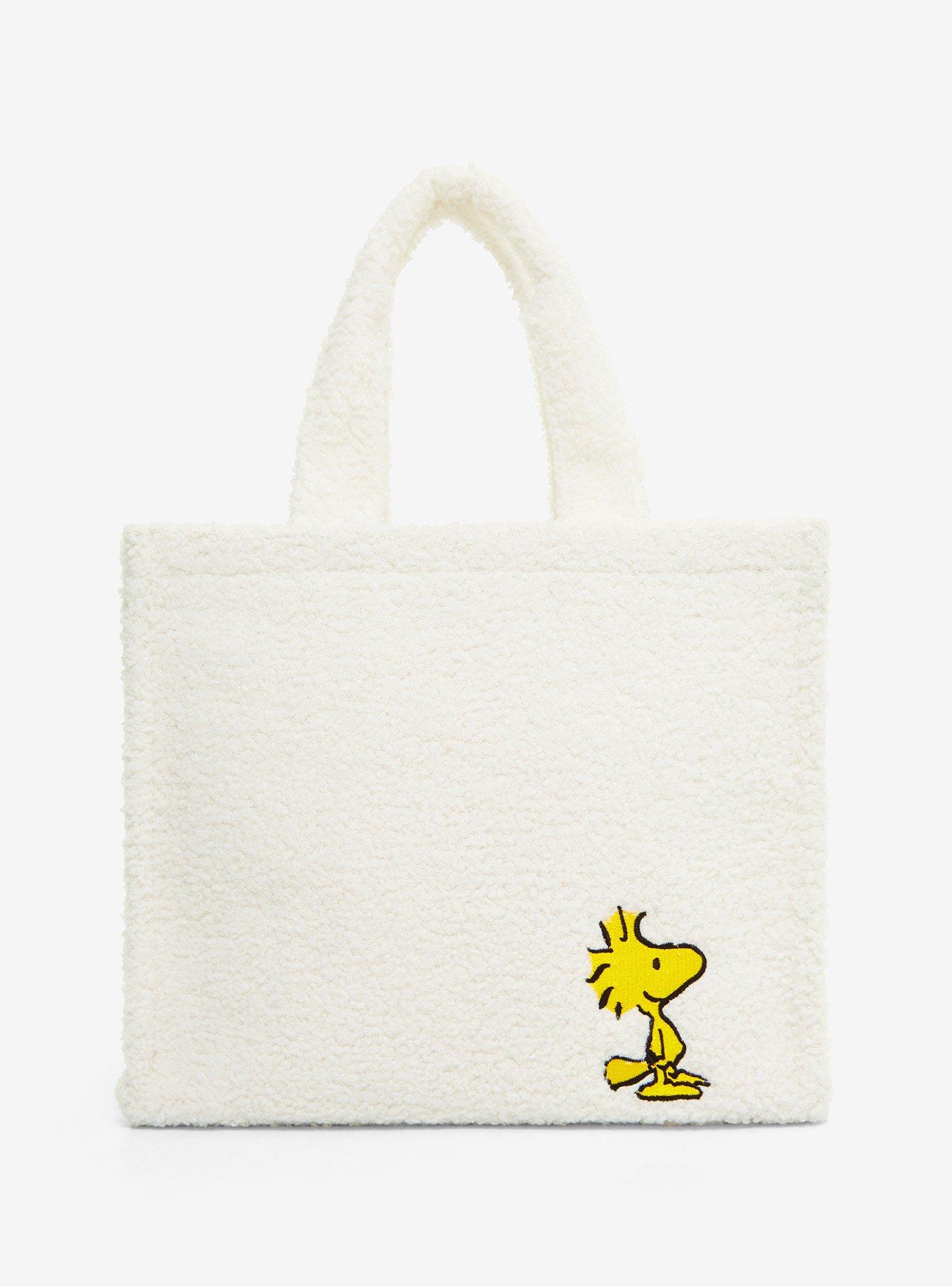 Peanuts Snoopy Portrait Sherpa Tote Bag - BoxLunch Exclusive, , alternate