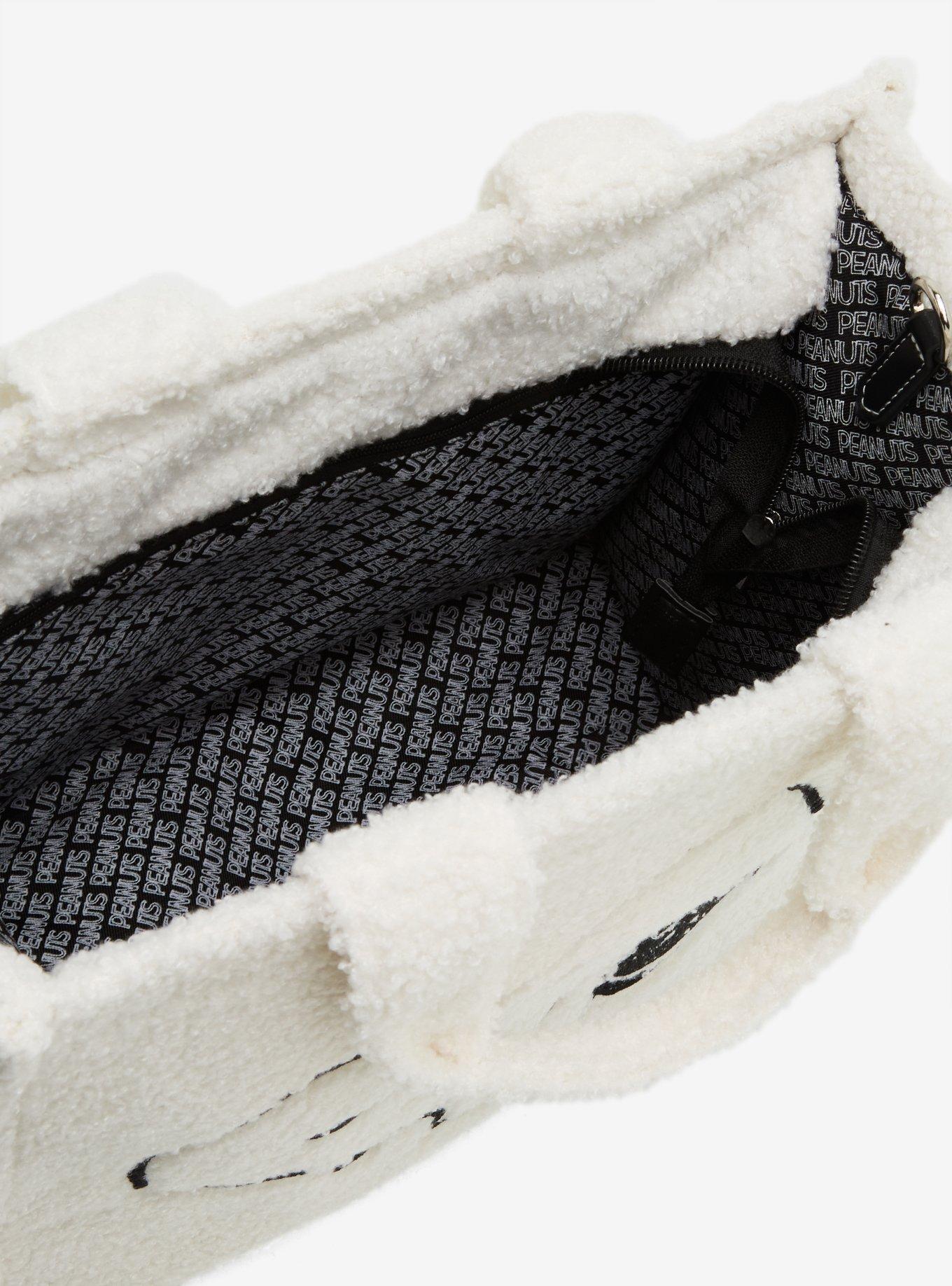 Peanuts Snoopy Portrait Sherpa Tote Bag - BoxLunch Exclusive, , alternate