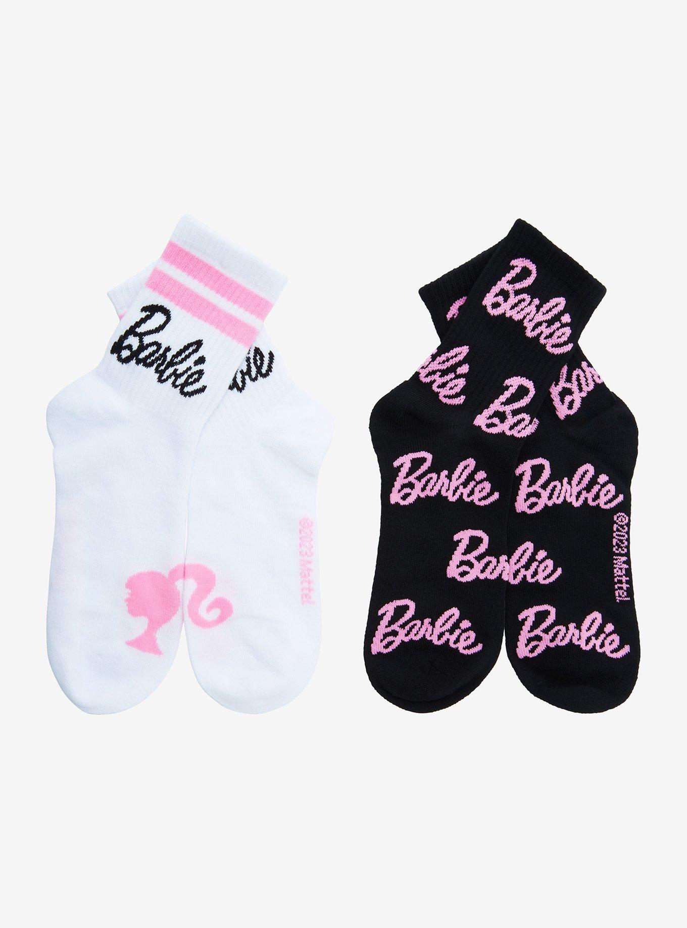 Barbie Logo Silhouette Crew Socks 2 Pair, , alternate