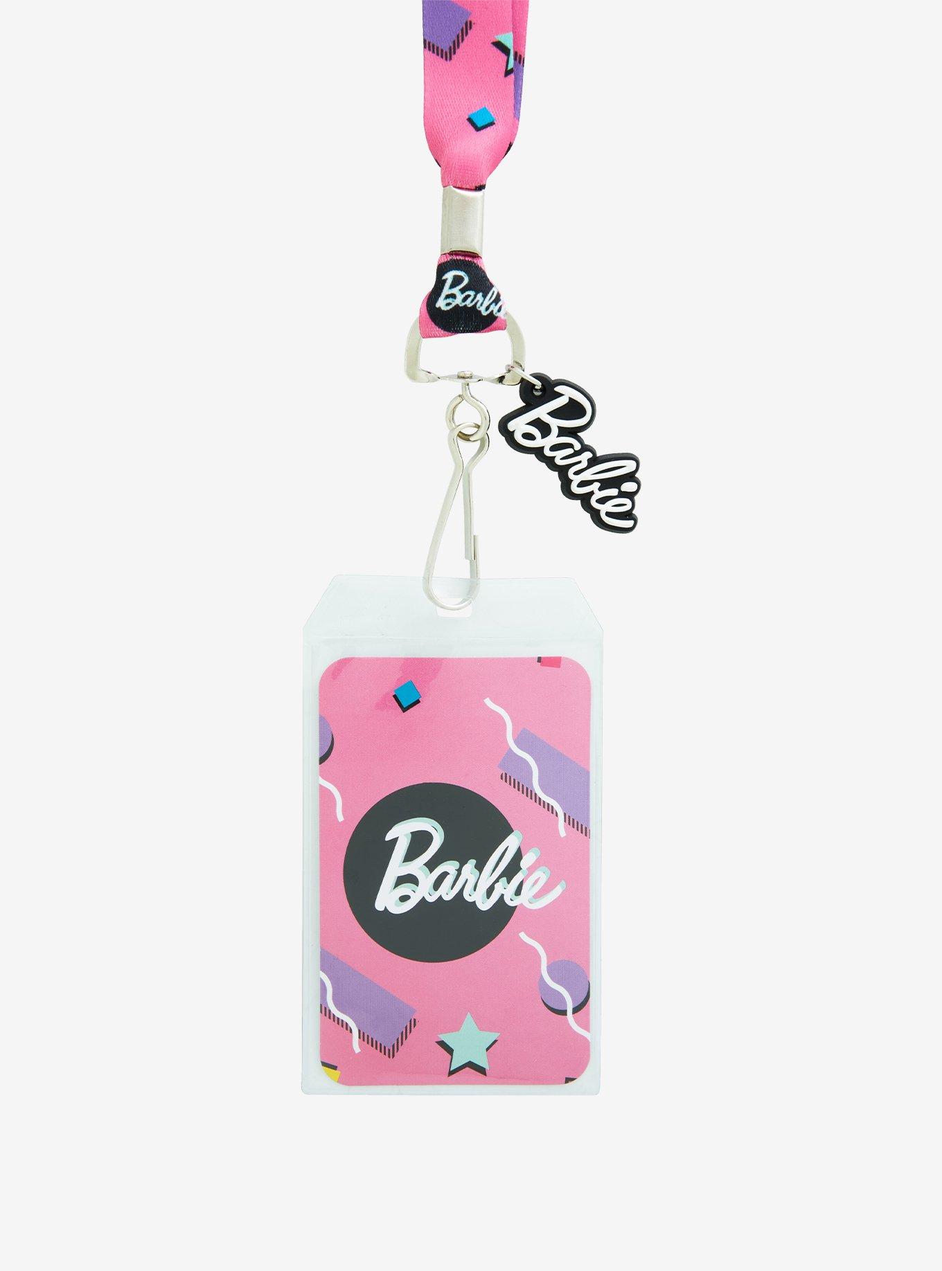 Barbie Retro Allover Print Lanyard - BoxLunch Exclusive, , alternate