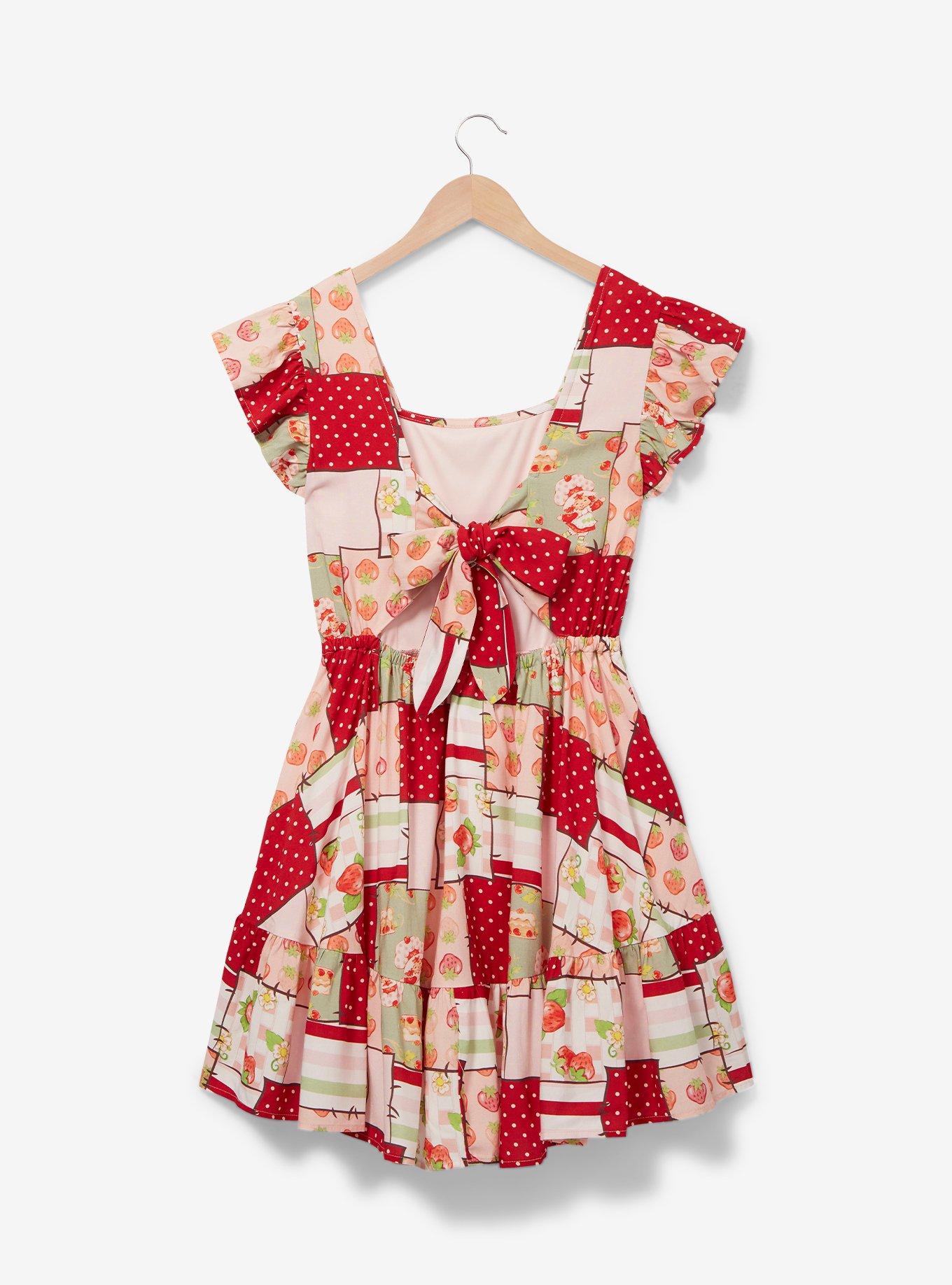 Strawberry Shortcake Patchwork Ruffle Dress - BoxLunch Exclusive, MULTI, alternate