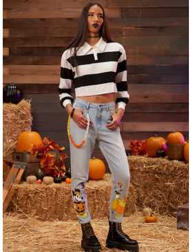 Her Universe Disney Halloween Candy Corn Chain Mom Jeans, , hi-res