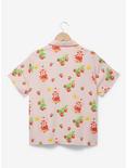 Strawberry Shortcake Icons Allover Print Women's Woven Button-Up - BoxLunch Exclusive, RED, alternate