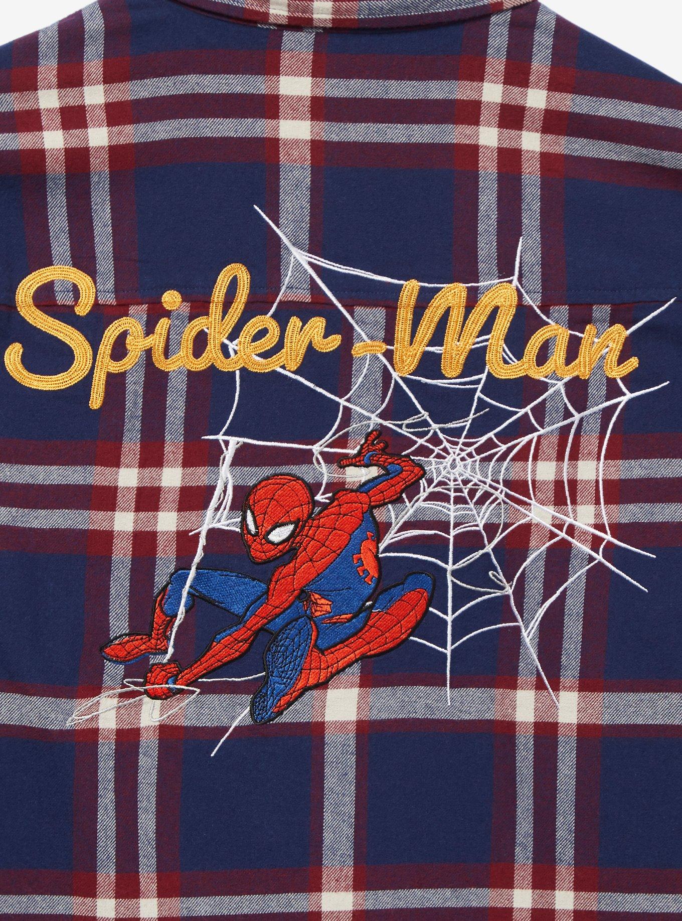 Marvel Spider-Man Web Flannel - BoxLunch Exclusive, MULTI, alternate