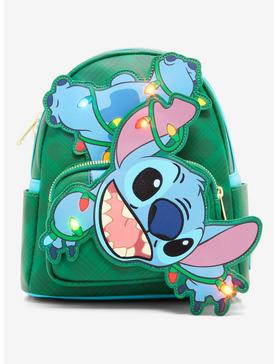 Loungefly Disney Lilo & Stitch Christmas Lights Stitch Light-Up Mini Backpack - BoxLunch Exclusive, , hi-res