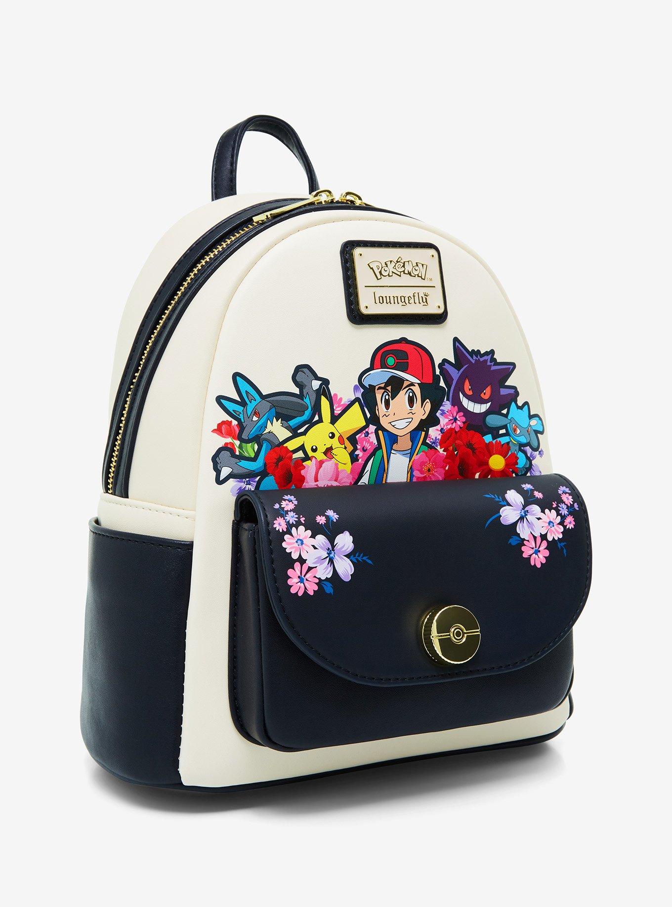 Loungefly Pok&eacute;mon Ash & Pok&eacute;mon Floral Mini Backpack - BoxLunch Exclusive, , alternate