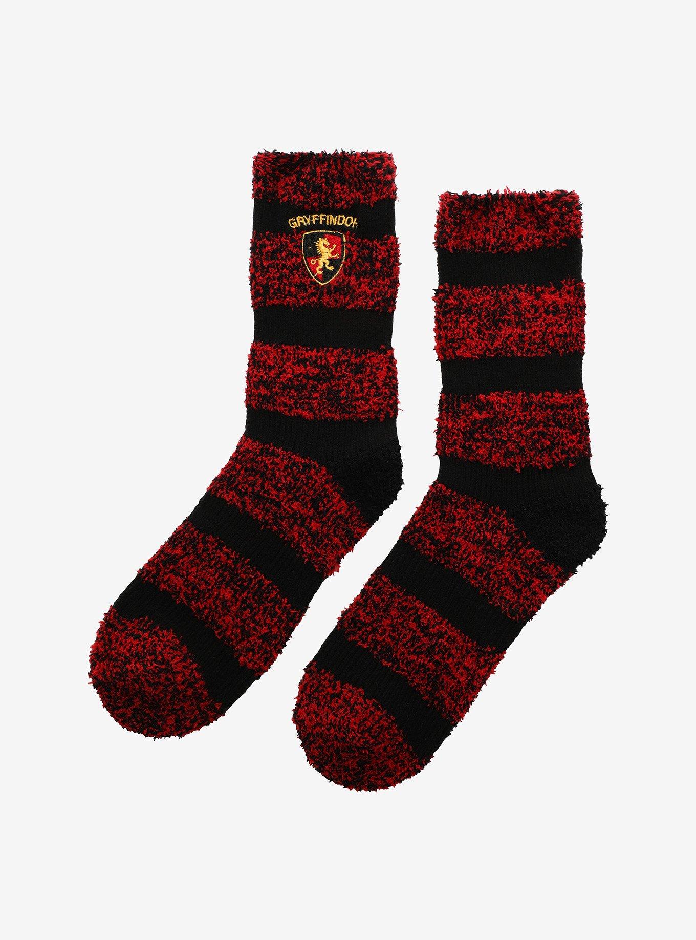 Harry Potter Gryffindor Fuzzy Crew Socks, , alternate