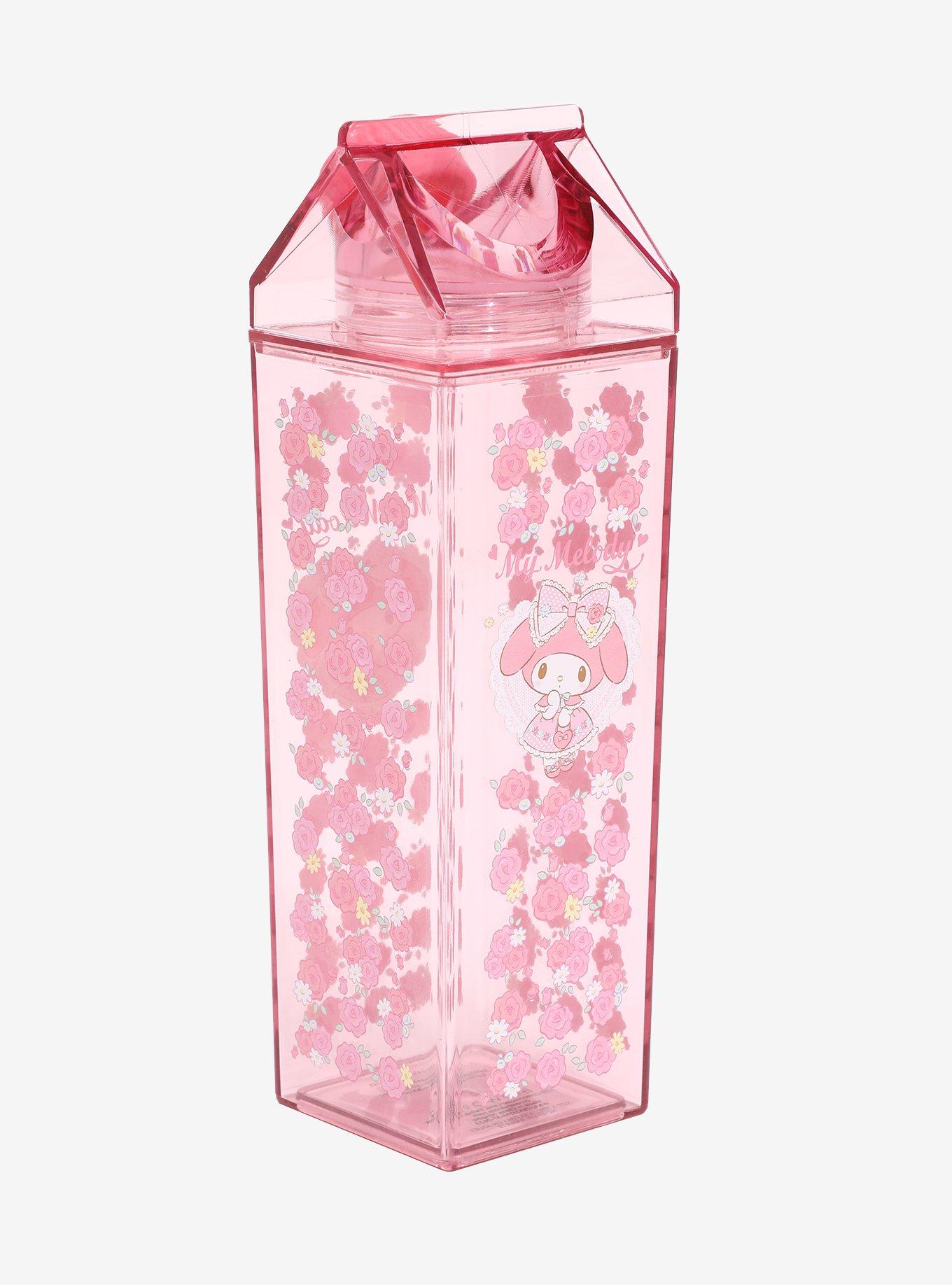 My Melody Floral Milk Carton Water Bottle, , hi-res