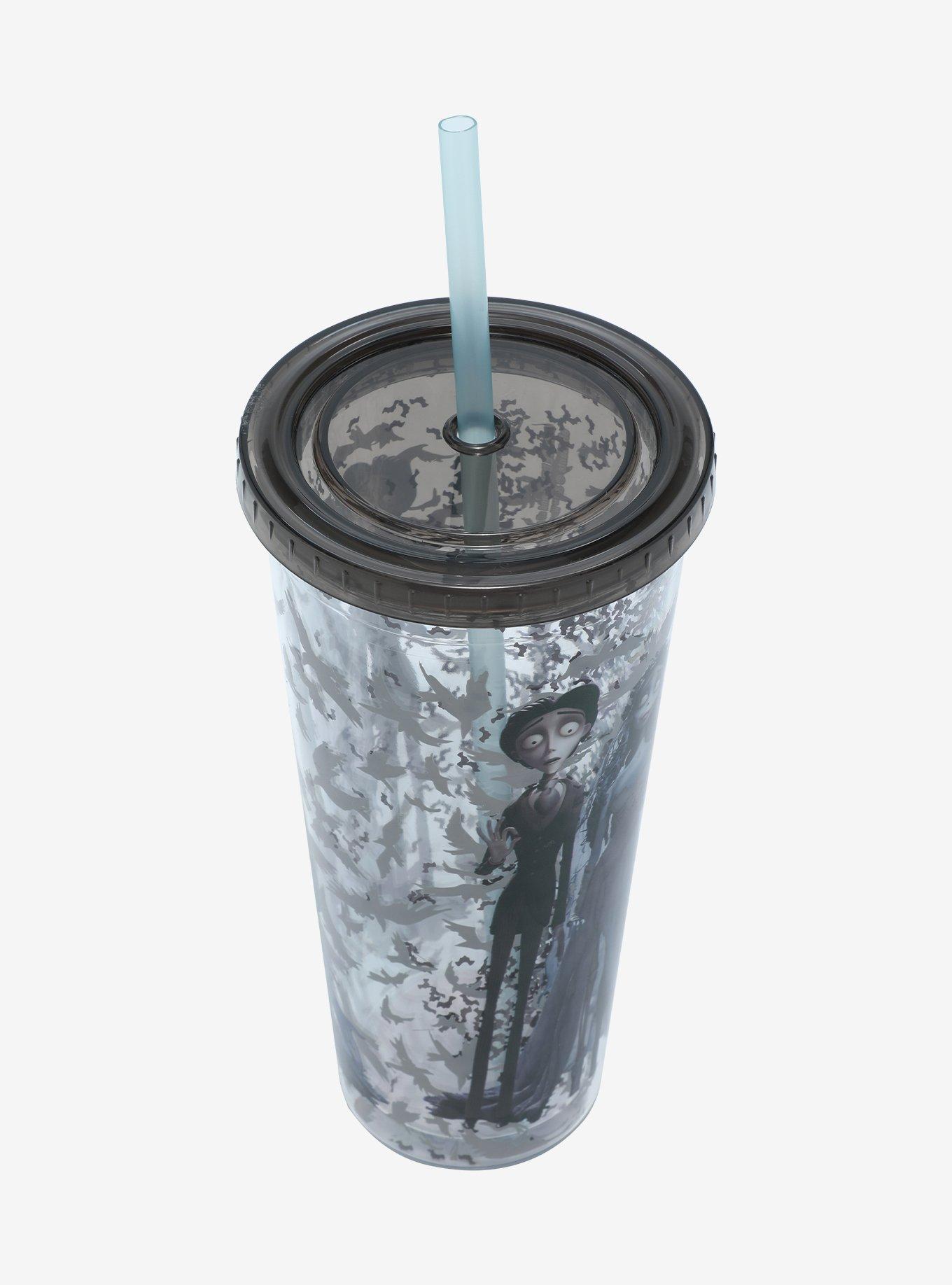 Corpse Bride Bat Glitter Acrylic Travel Cup, , hi-res