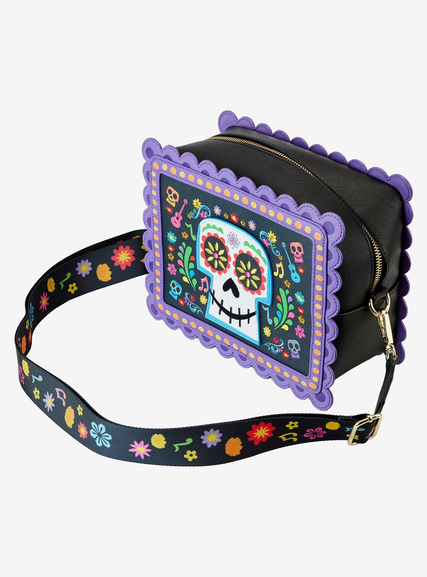 Loungefly Disney Pixar Coco Sugar Skull Crossbody Bag, , alternate