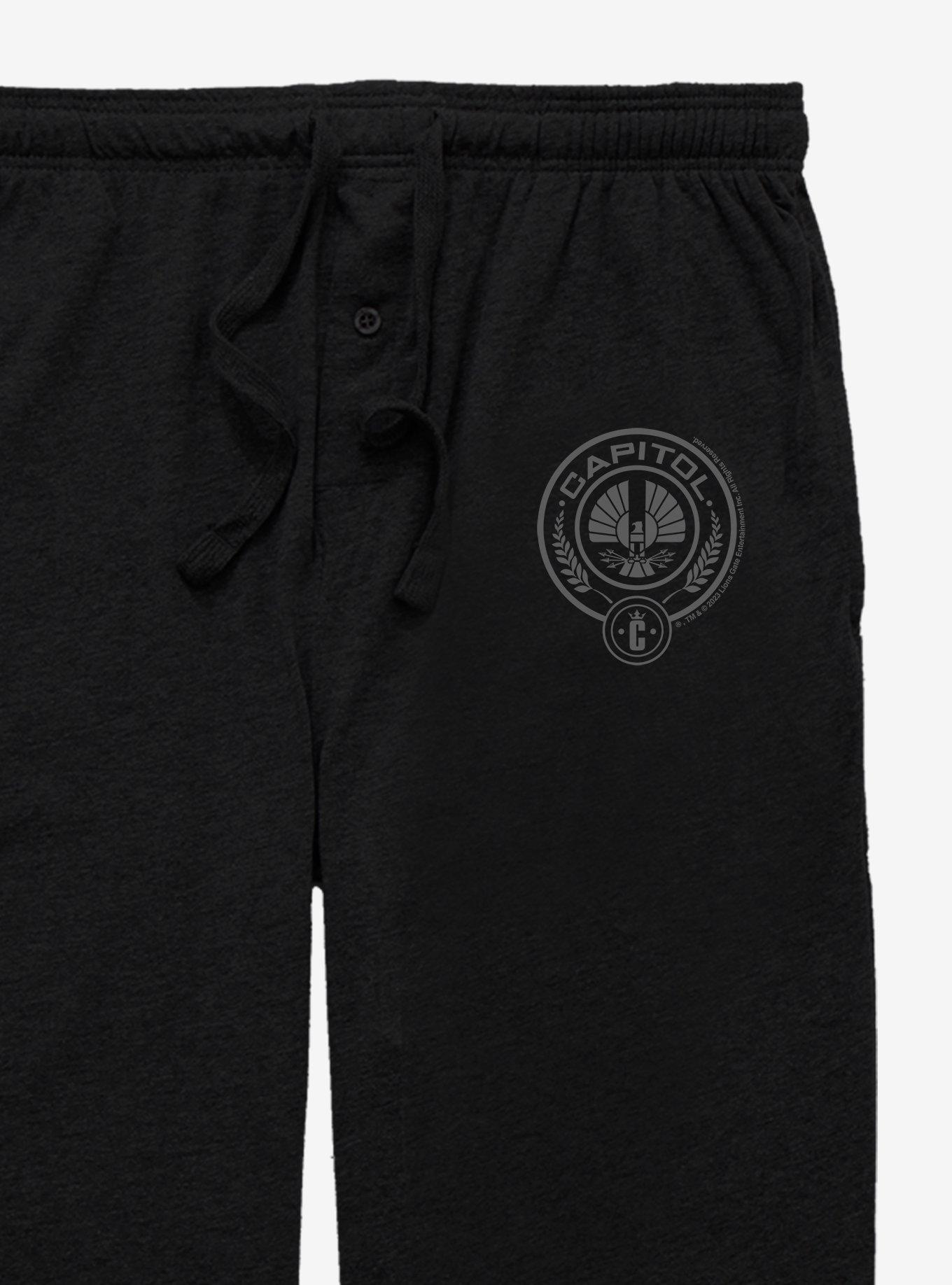Hunger Games Capitol Emblem Pajama Pants, BLACK, alternate