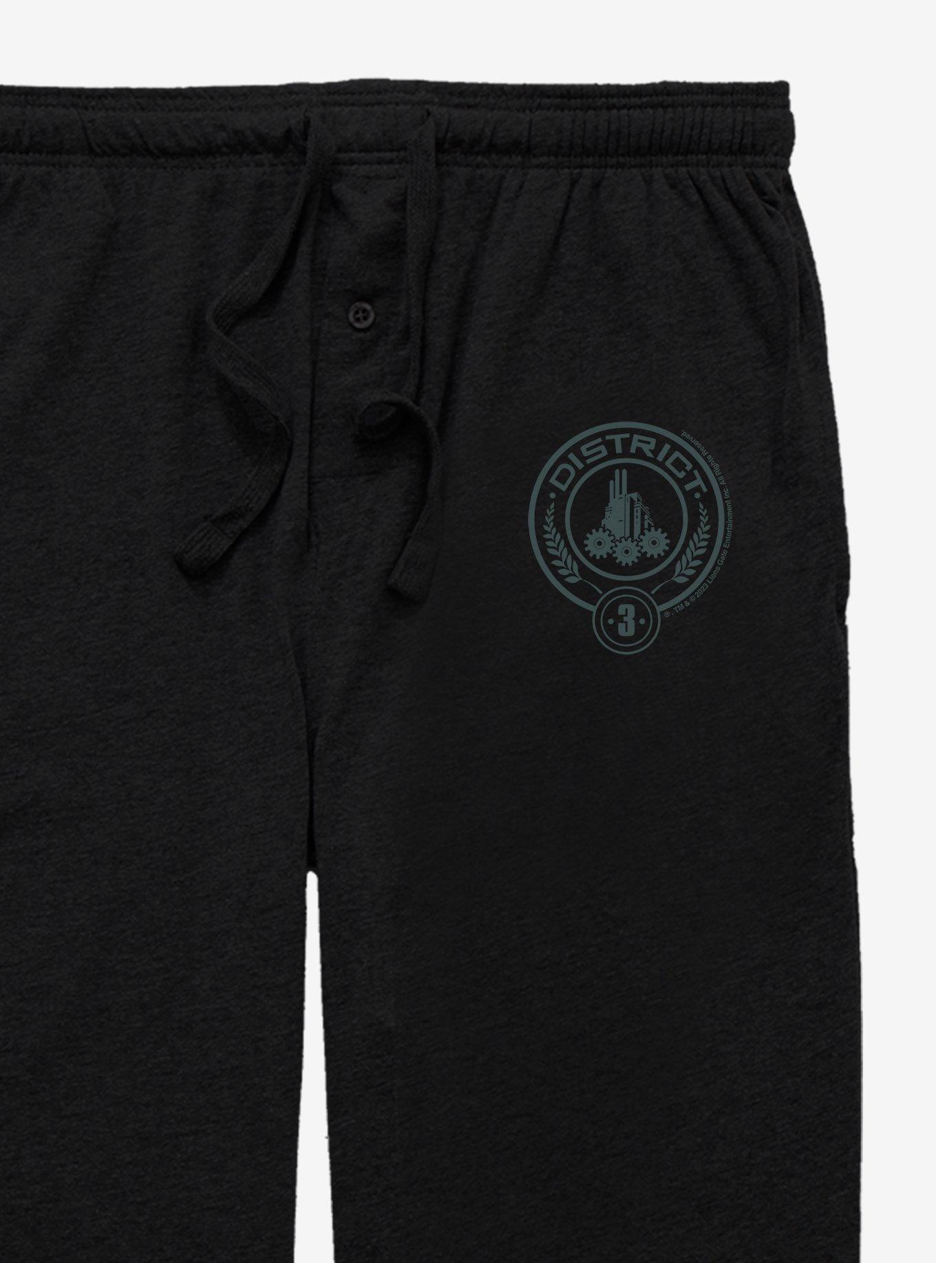Hunger Games District 3 Emblem Pajama Pants, BLACK, alternate