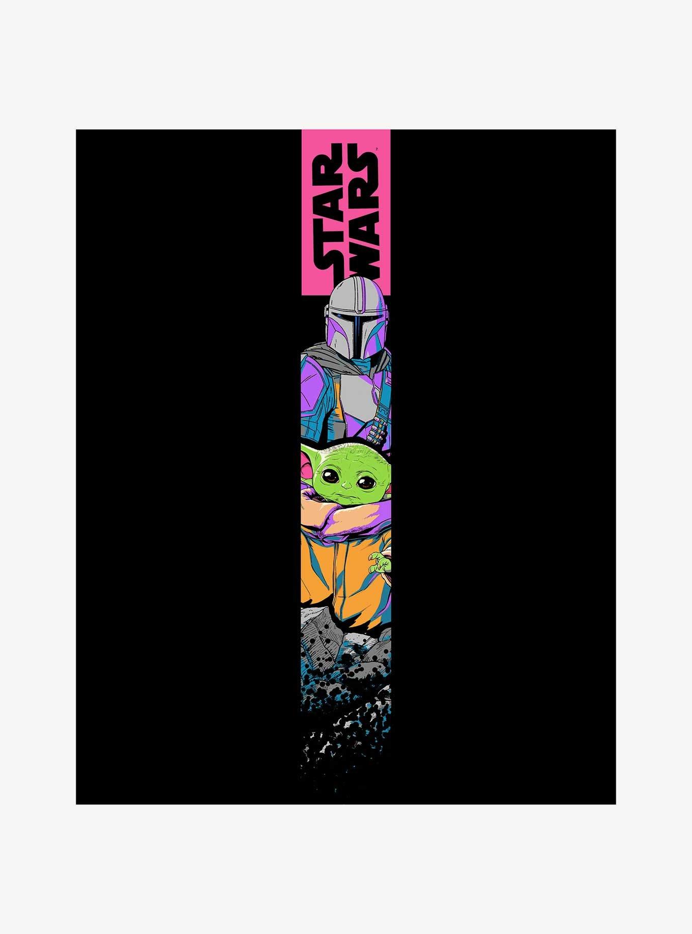 Star Wars The Mandalorian Neon Mando and Grogu Jogger Sweatpants, BLACK, alternate