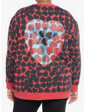 Nirvana Heart-Shaped Box Allover Print Girls Sweatshirt Plus Size, , hi-res