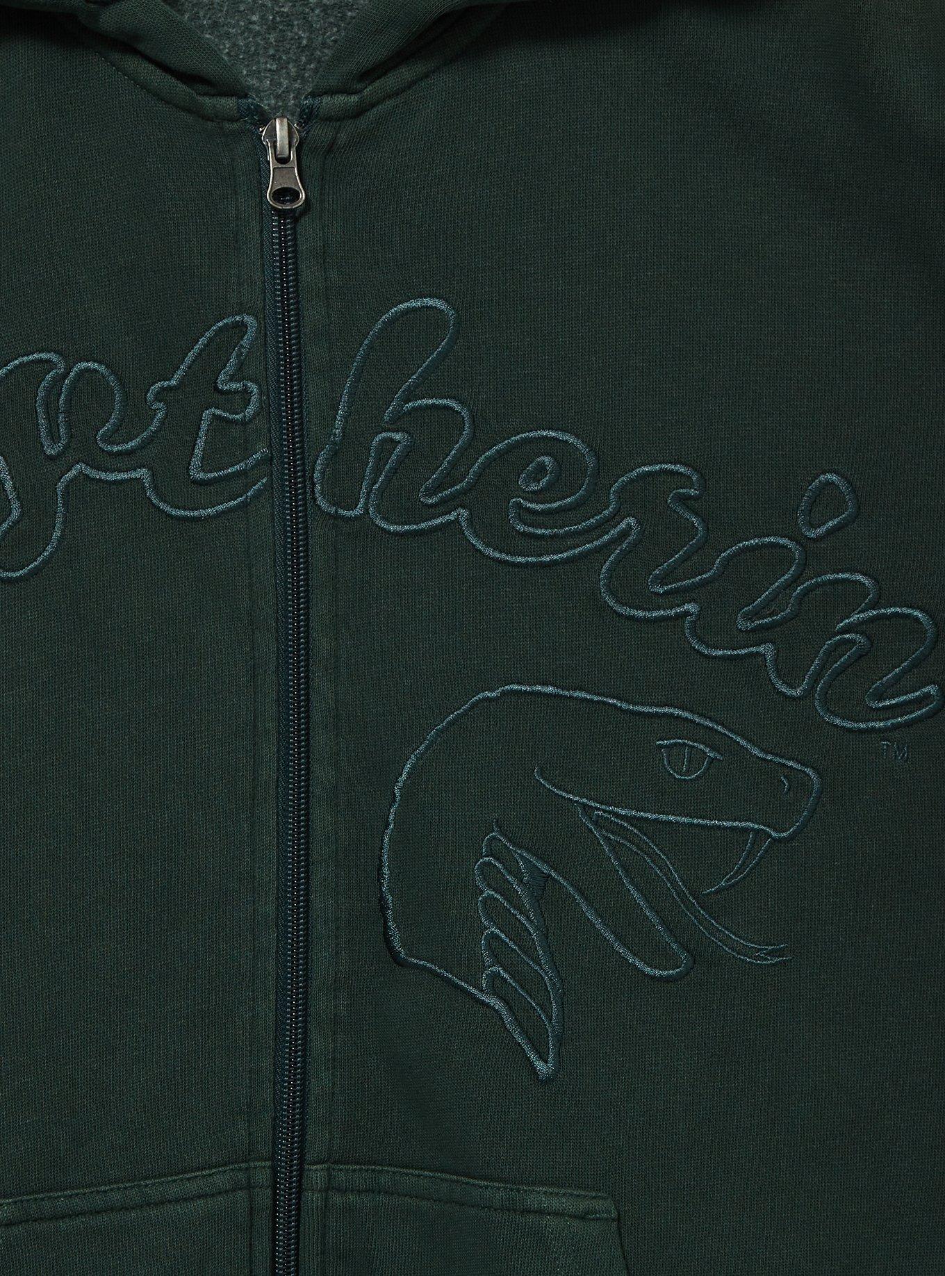 Harry Potter Slytherin Logo Zip-Up Hoodie, GREEN, alternate