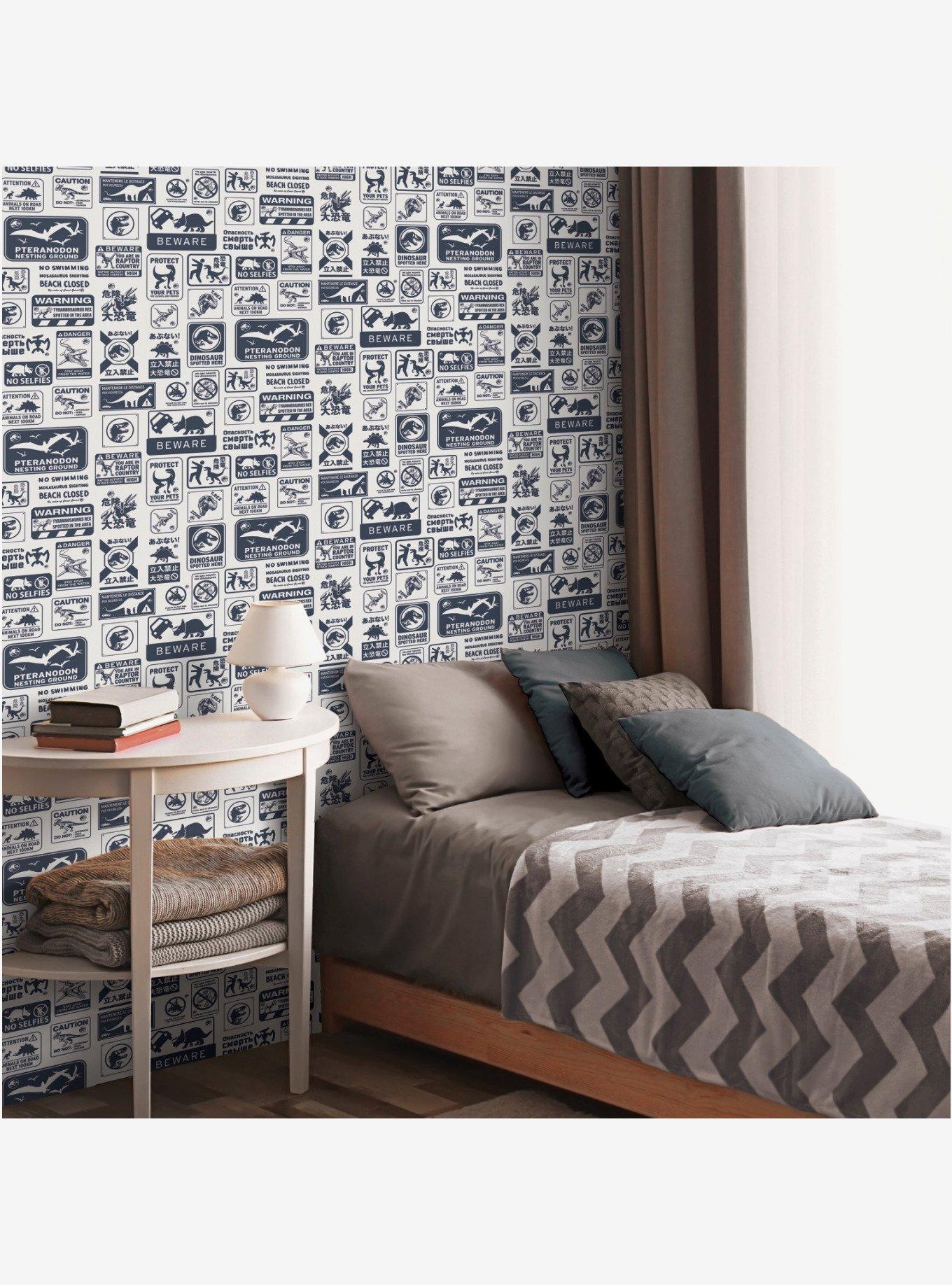 Jurassic World Dominion Signs Peel And Stick Wallpaper, , alternate