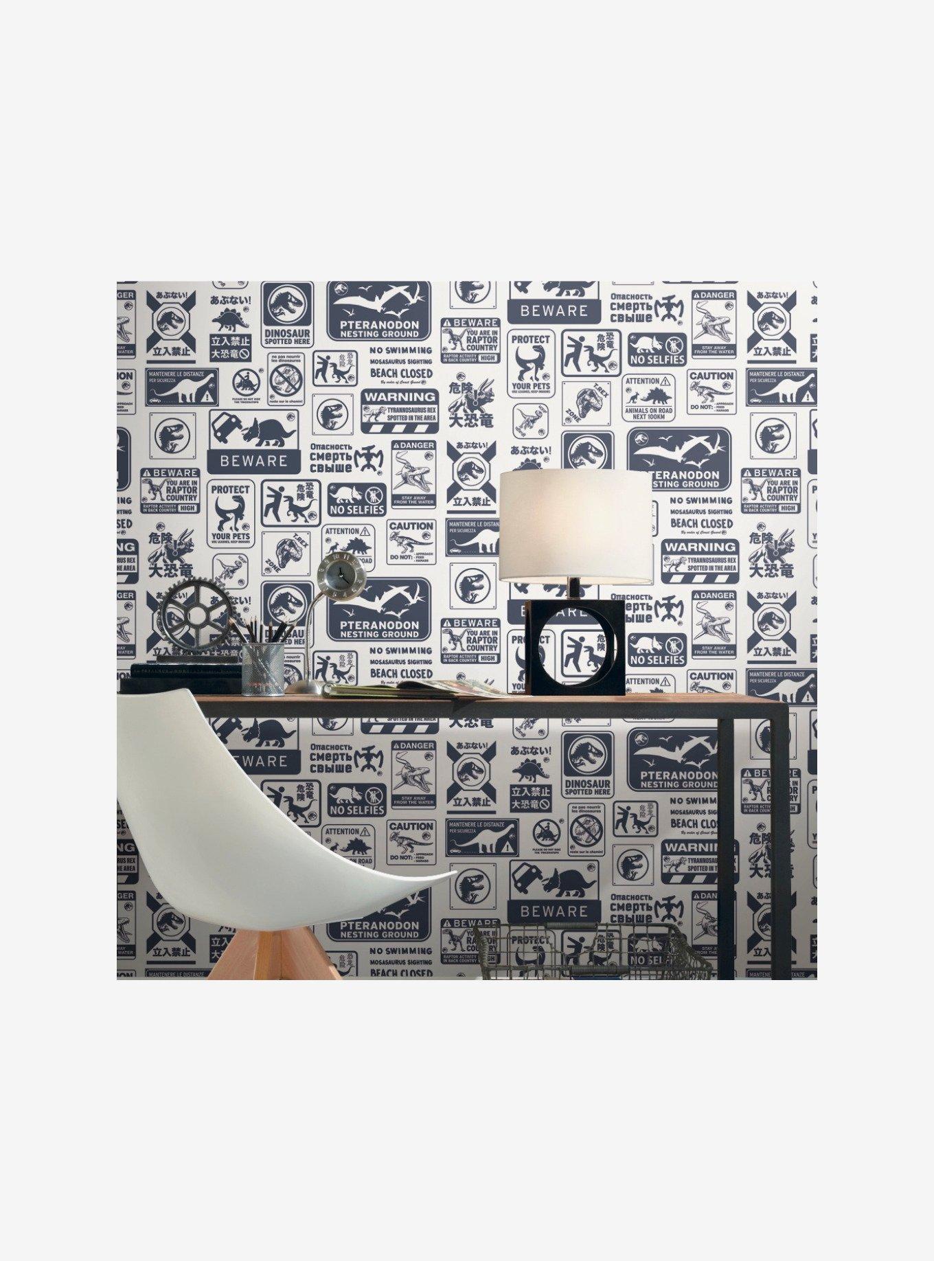 Jurassic World Dominion Signs Peel And Stick Wallpaper, , alternate