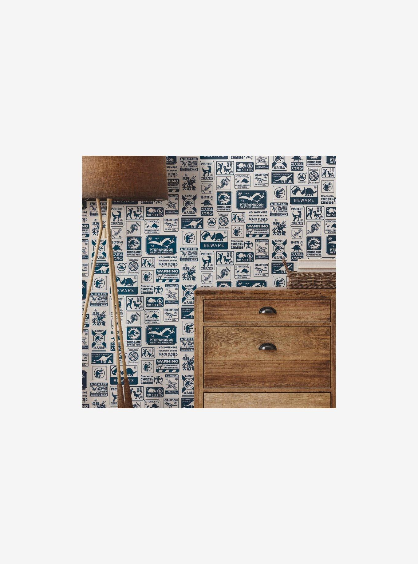 Jurassic World Dominion Signs Peel And Stick Wallpaper, , alternate