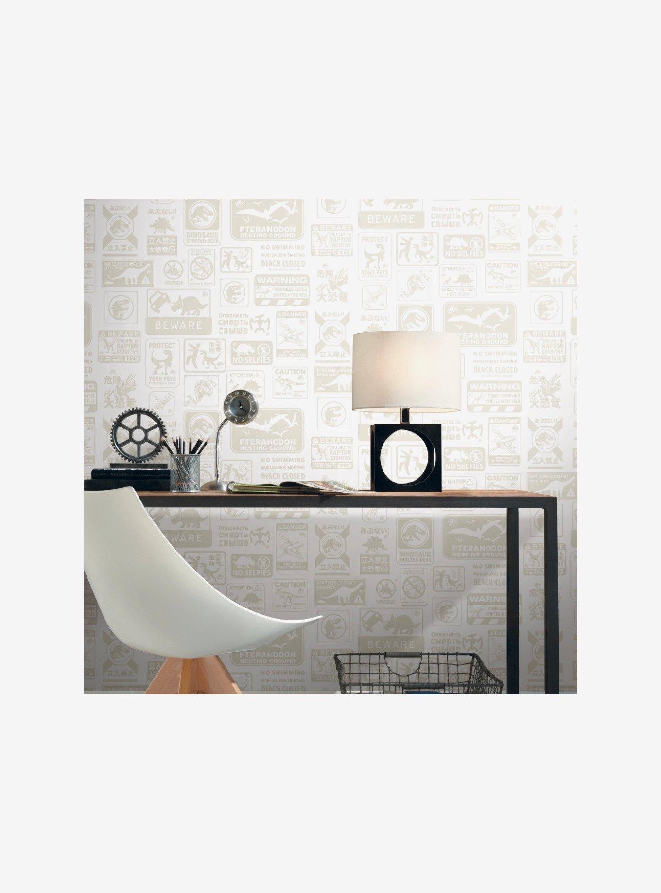 Jurassic World Dominion Signs Peel & Stick Wallpaper, , alternate