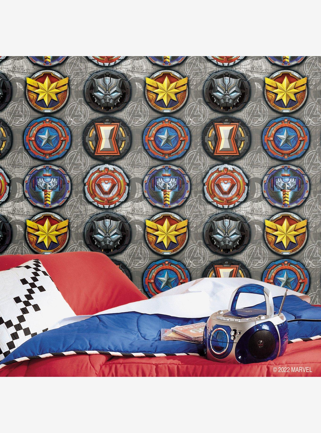 Marvel Avengers Emblems Peel & Stick Wallpaper, , alternate