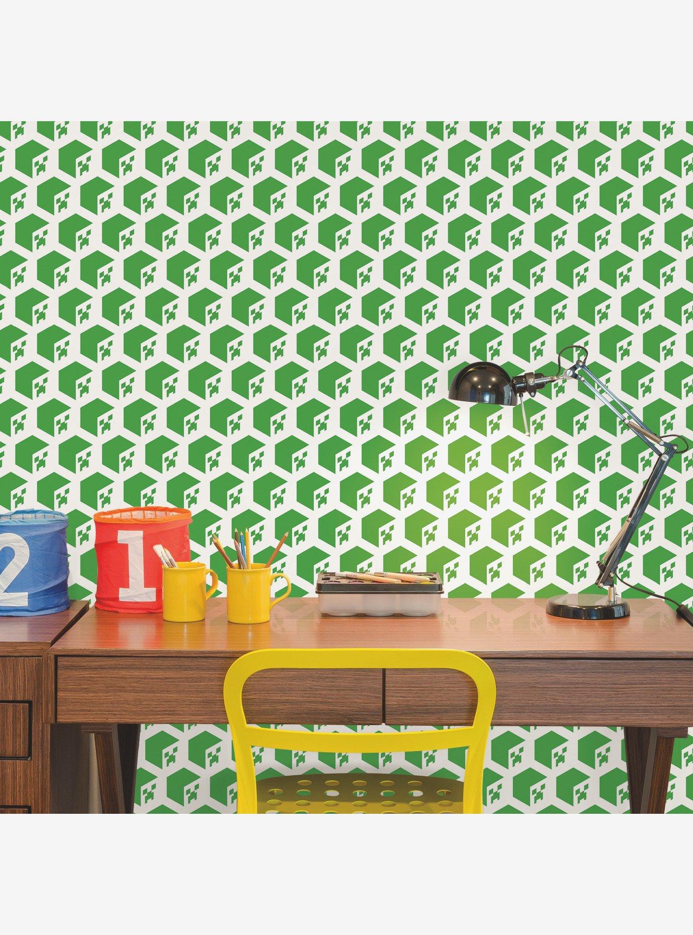 Minecraft Creeper Face Peel & Stick Wallpaper, , alternate