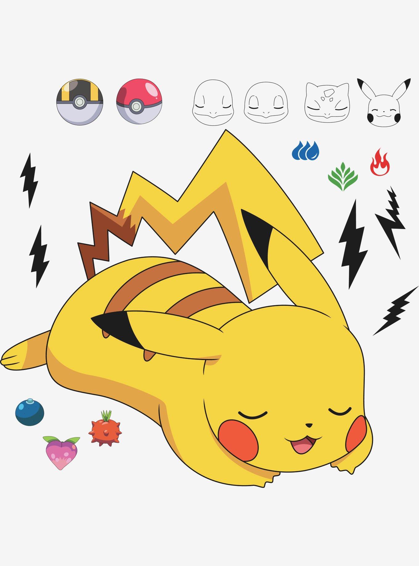 Pokemon Sleeping Pikachu Giant Peel & Stick Wall Decals, , alternate