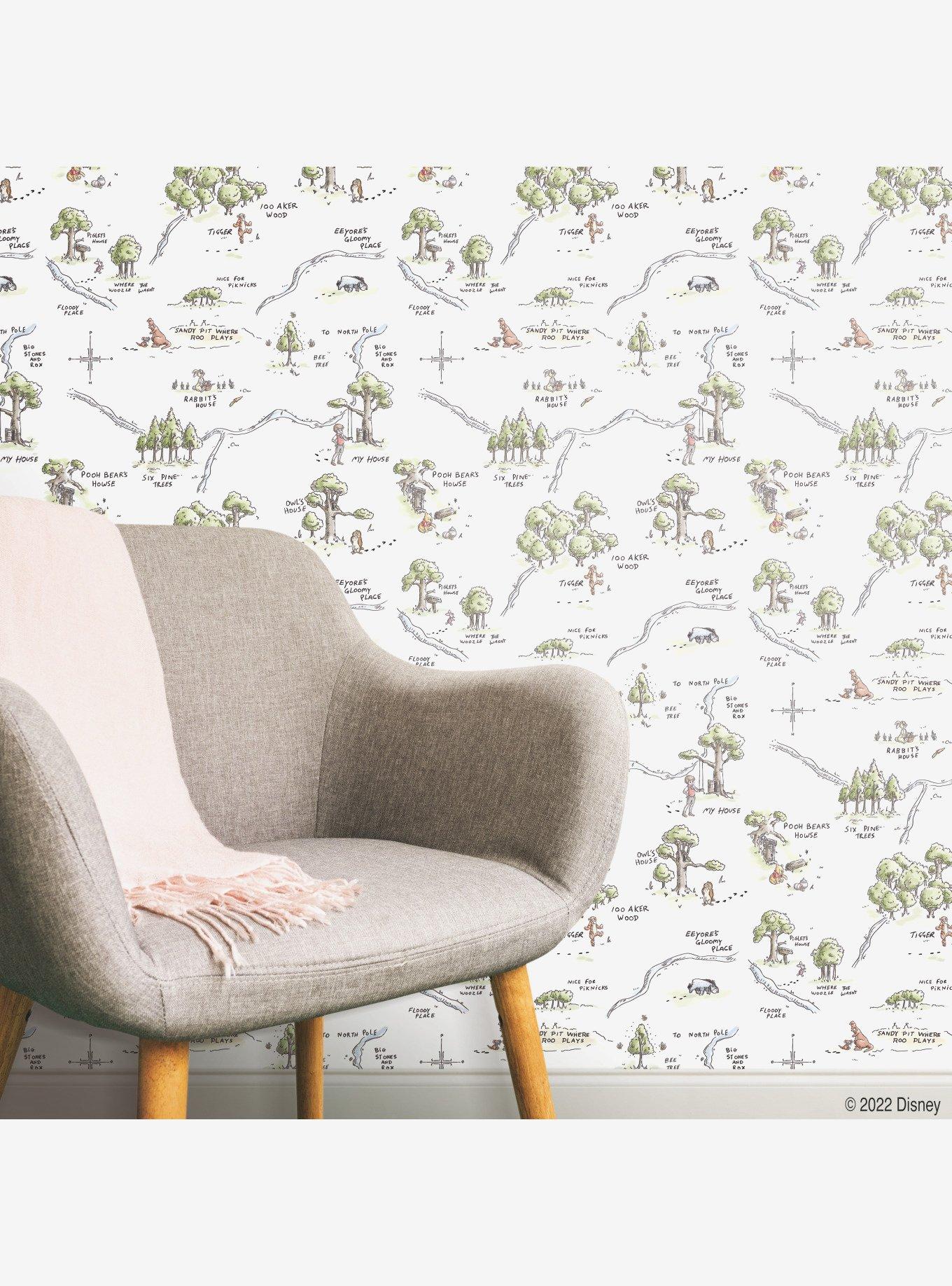 Disney Winnie The Pooh 100 Acre Wood Map Peel And Stick Wallpaper, , alternate