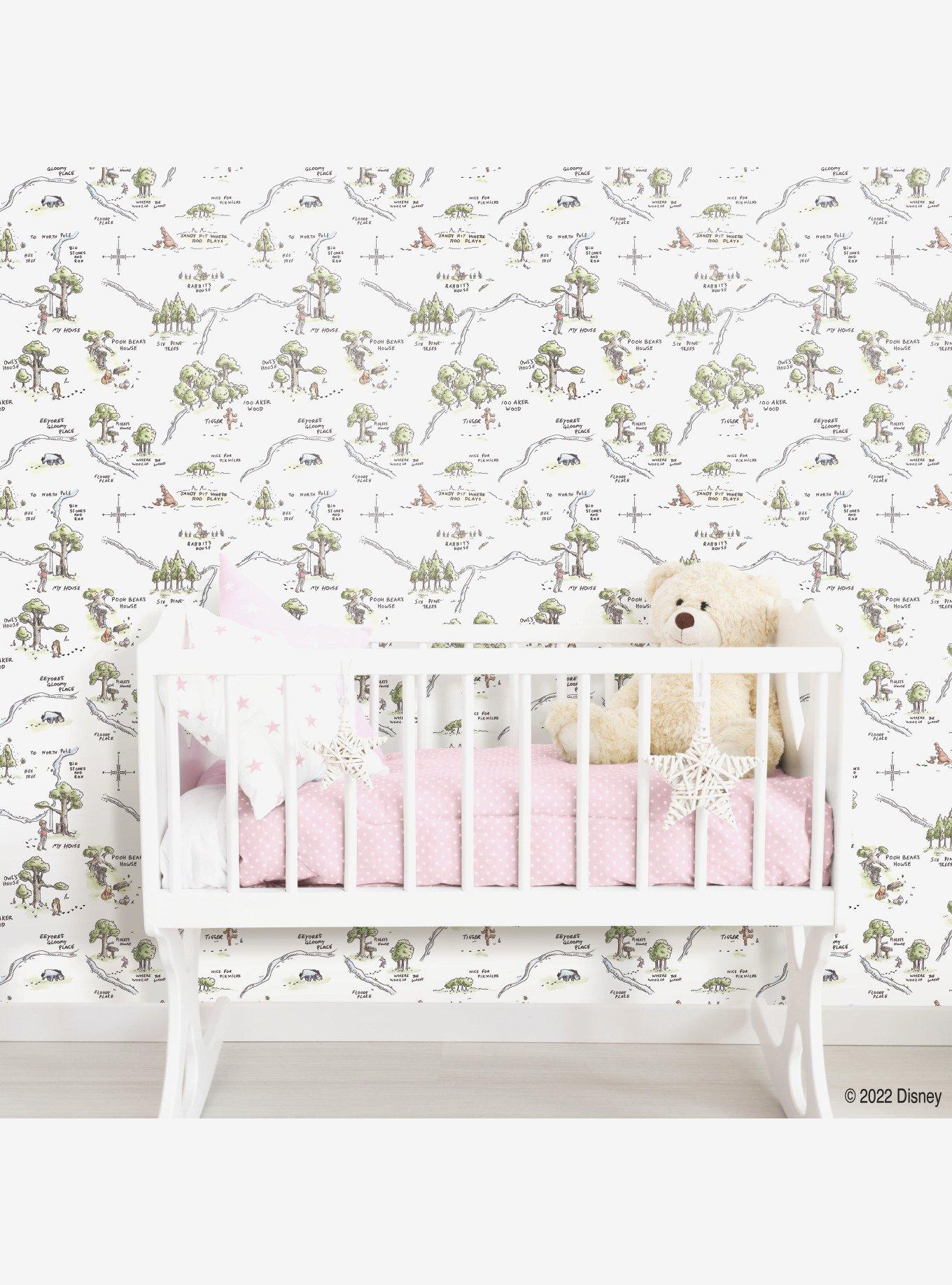 Disney Winnie The Pooh 100 Acre Wood Map Peel And Stick Wallpaper