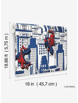 Marvel Spider-Man Cityscape Peel And Stick Wallpaper, , hi-res