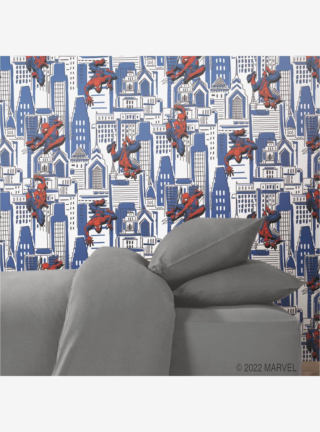Marvel Spider-Man Cityscape Peel And Stick Wallpaper, , alternate