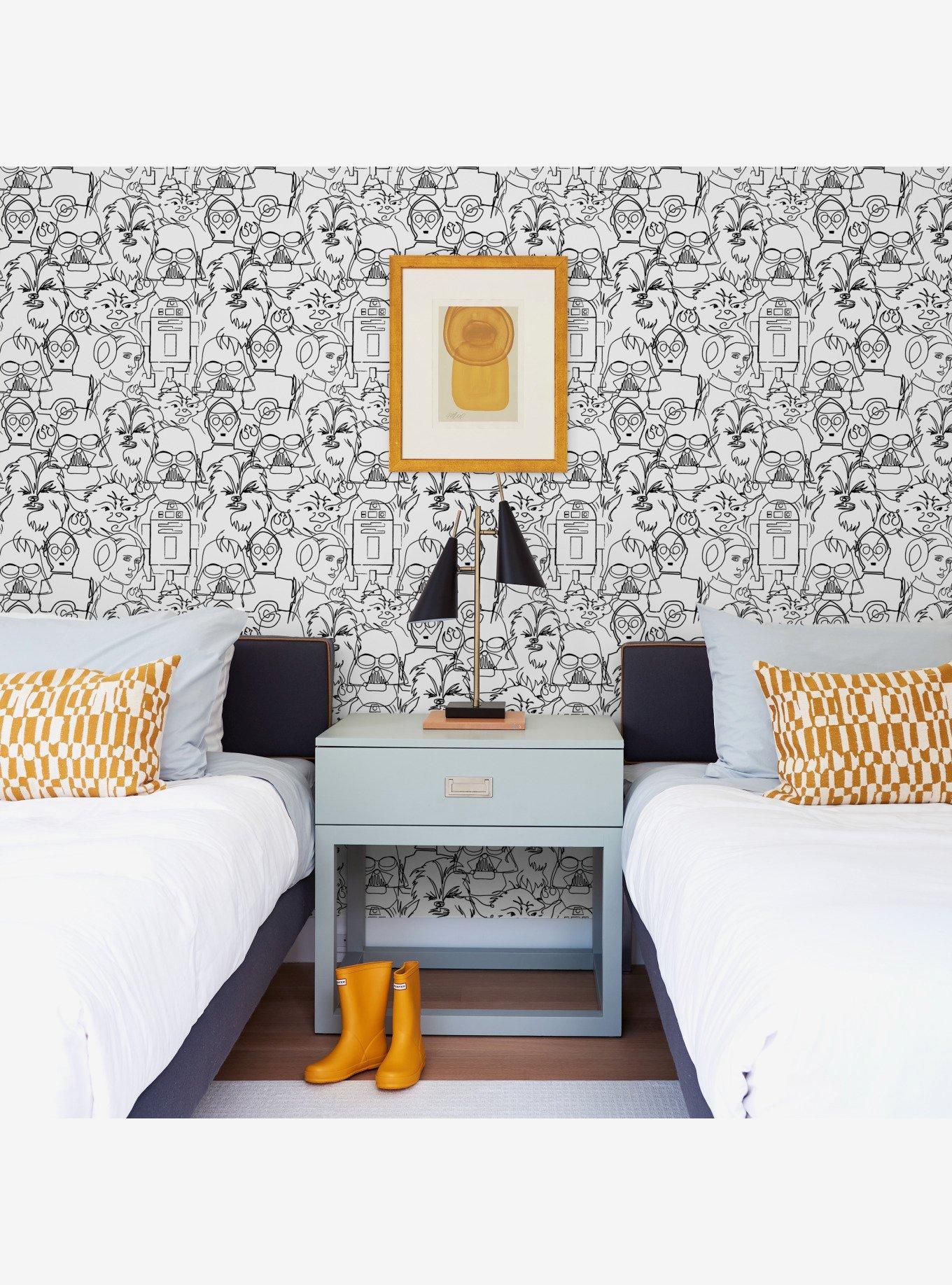 Star Wars Saga Line Sketches Peel And Stick Wallpaper, , alternate