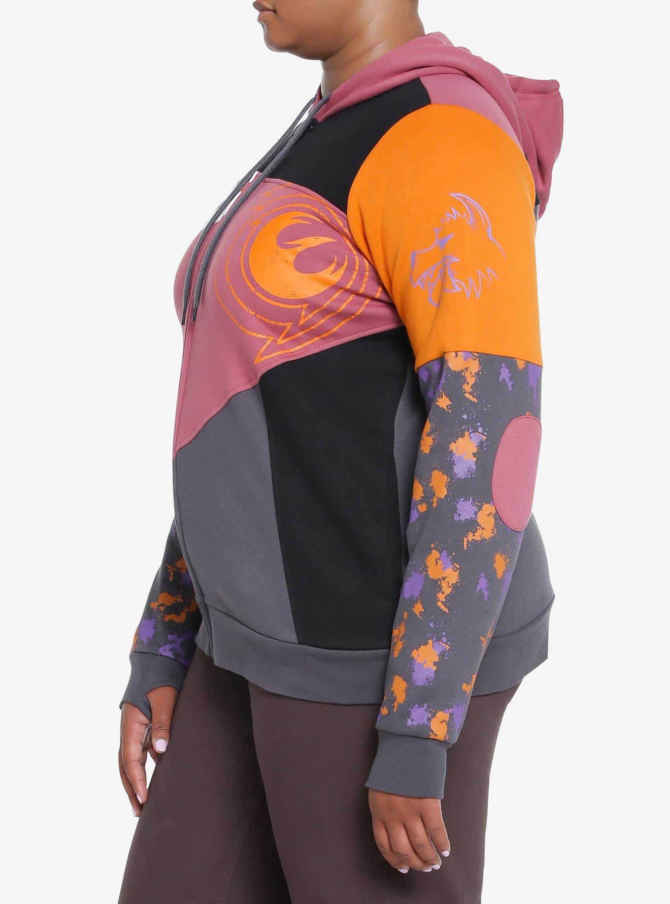 Her Universe Star Wars Ahsoka Sabine Wren Splatter Hoodie Plus Size Her Universe Exclusive, MULTI, alternate