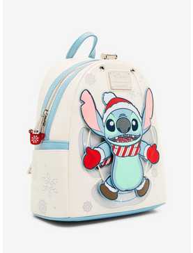 Loungefly Disney Lilo & Stitch Santa Stitch Snow Angel Swivel Mini Backpack, , hi-res