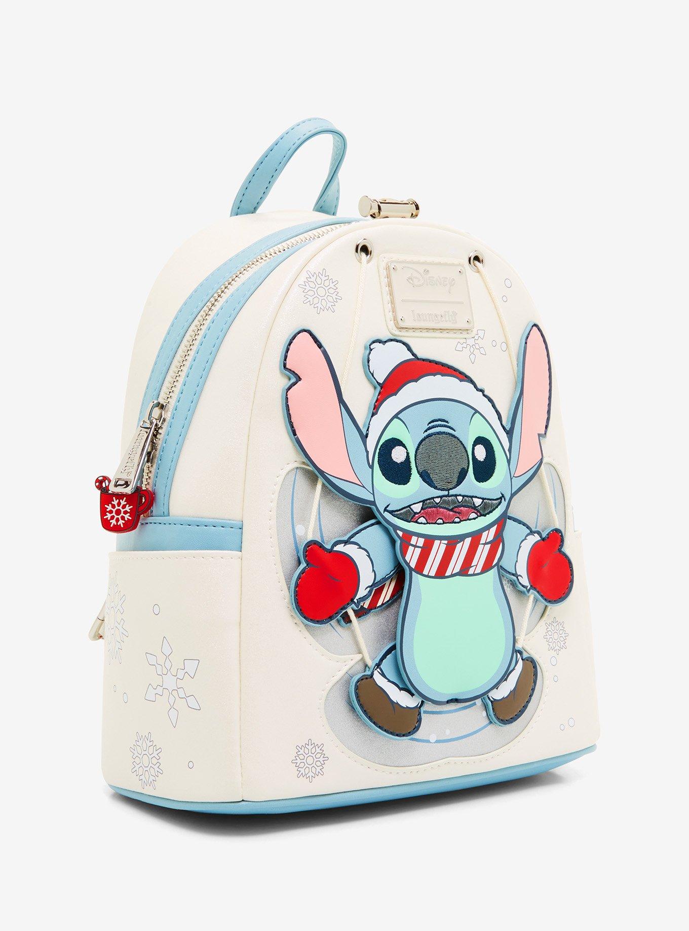 Loungefly Disney Lilo & Stitch Santa Stitch Snow Angel Swivel Mini Backpack, , alternate