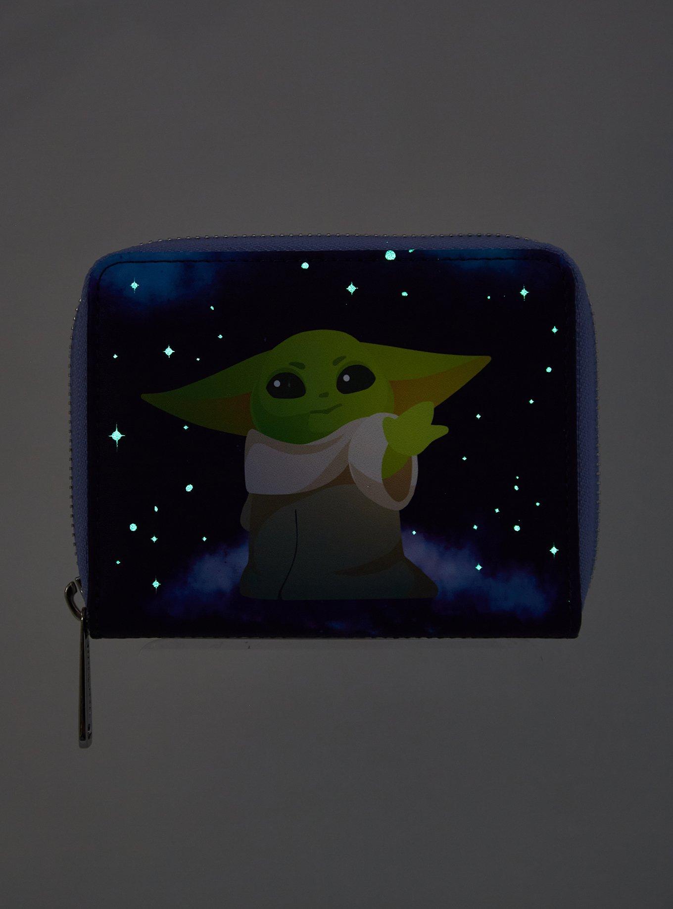 Loungefly Star Wars The Mandalorian Grogu Constellations Glow-in-the-Dark Small Zip Wallet - BoxLunch Exclusive, , alternate