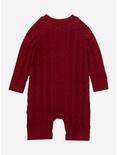 Disney Winnie the Pooh Cable Knit Infant One-Piece - BoxLunch Exclusive, MAROON, alternate
