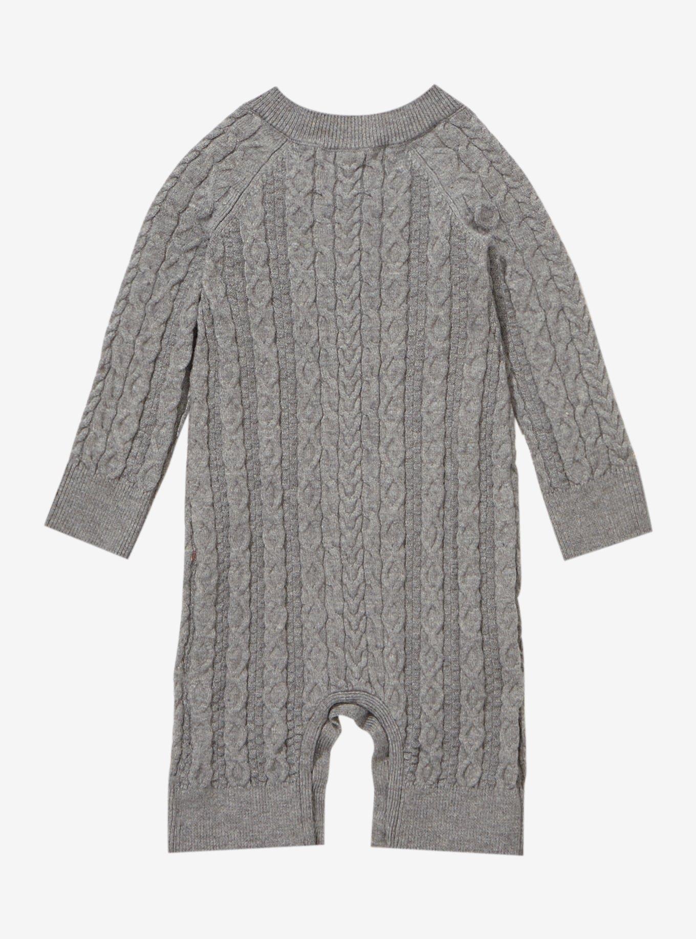 Studio Ghibli My Neighbor Totoro Cable Knit Infant One-Piece - BoxLunch Exclusive, GREY, alternate