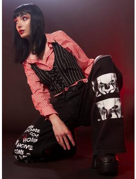 IT Pennywise Side Chain Wide Leg Pants With Belt, , hi-res