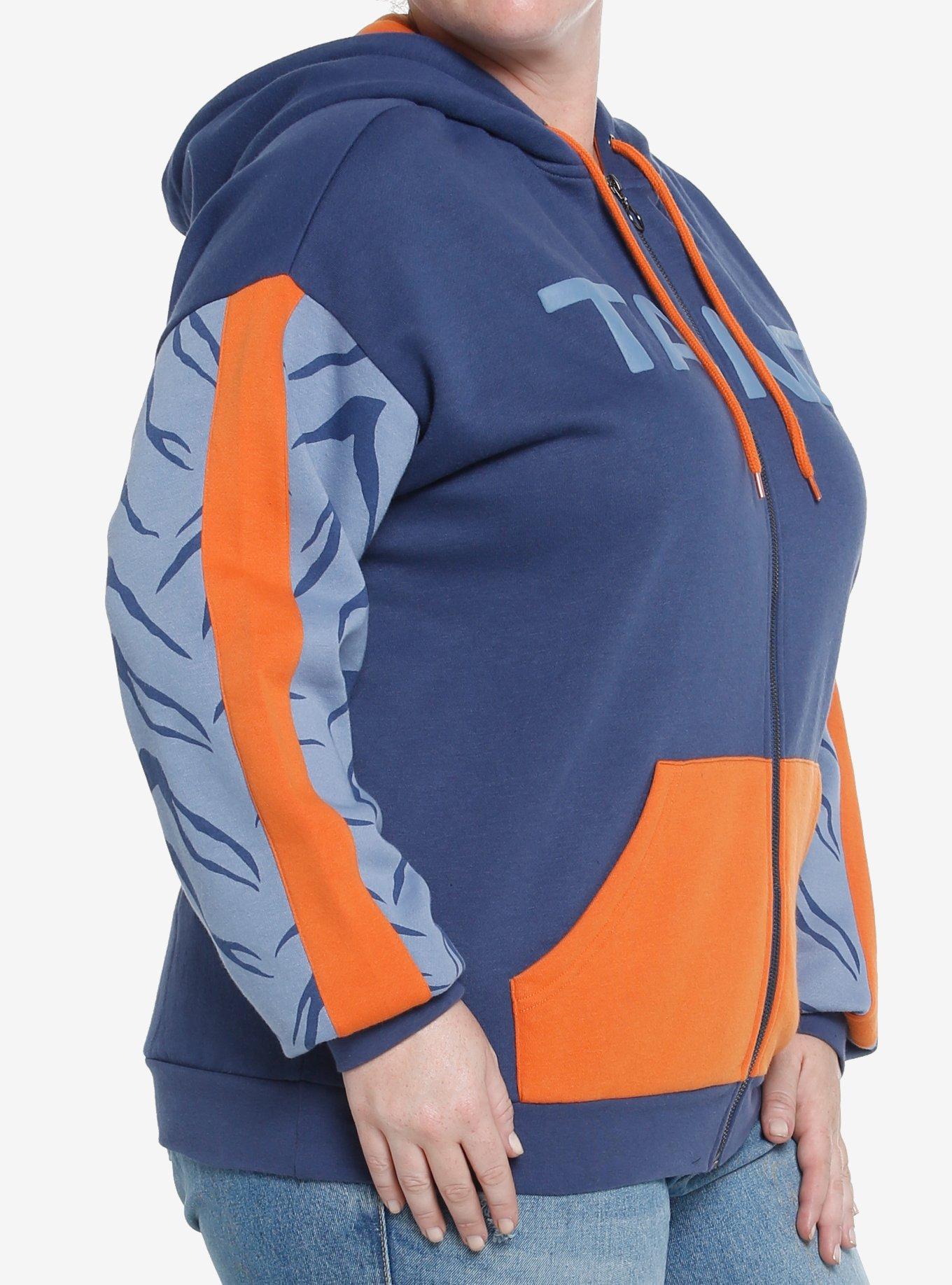 Her Universe Star Wars Ahsoka Tano Lekku Girls Hoodie Plus Size, ORANGE, alternate