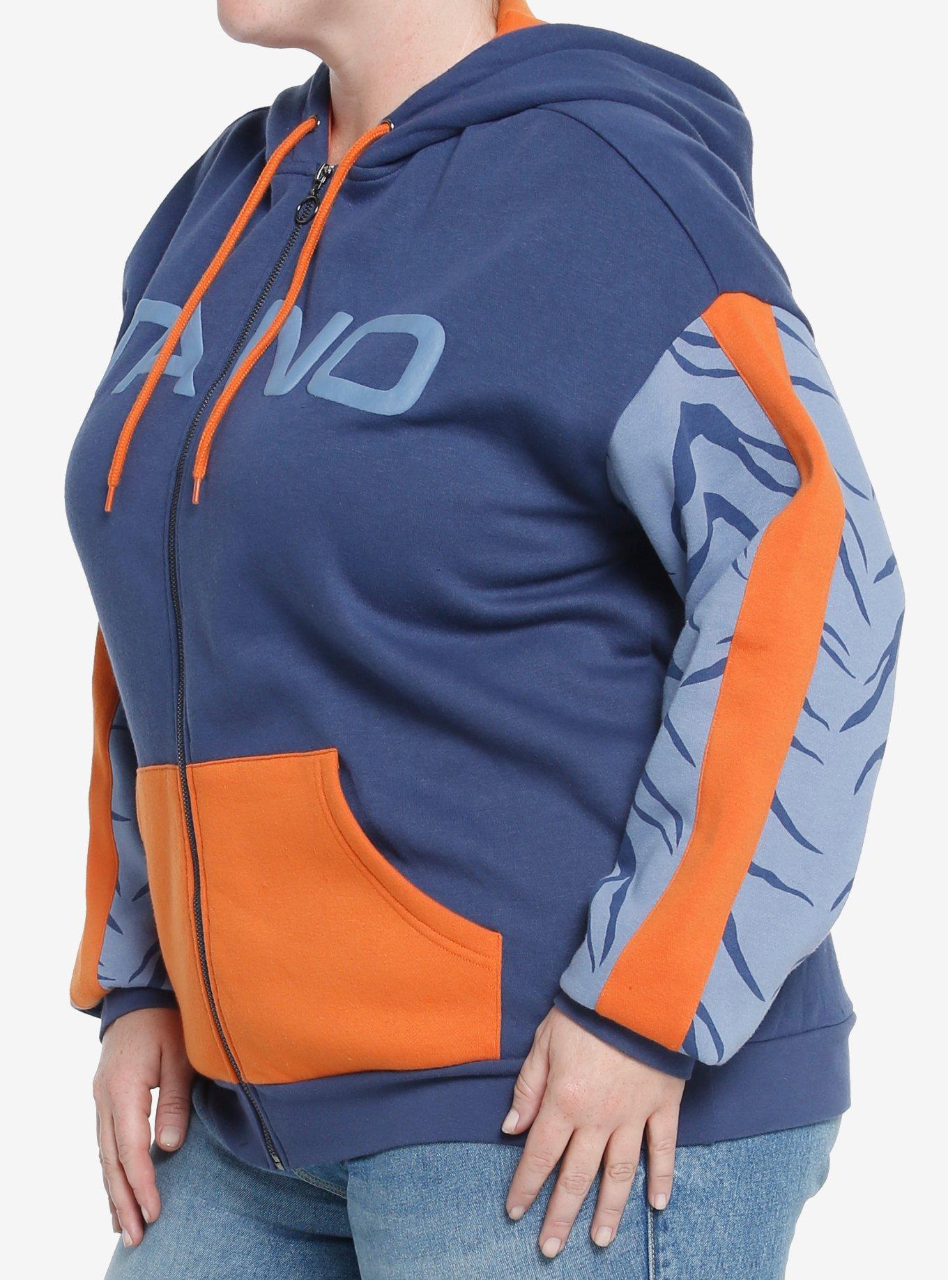 Her Universe Star Wars Ahsoka Tano Lekku Girls Hoodie Plus Size, ORANGE, alternate