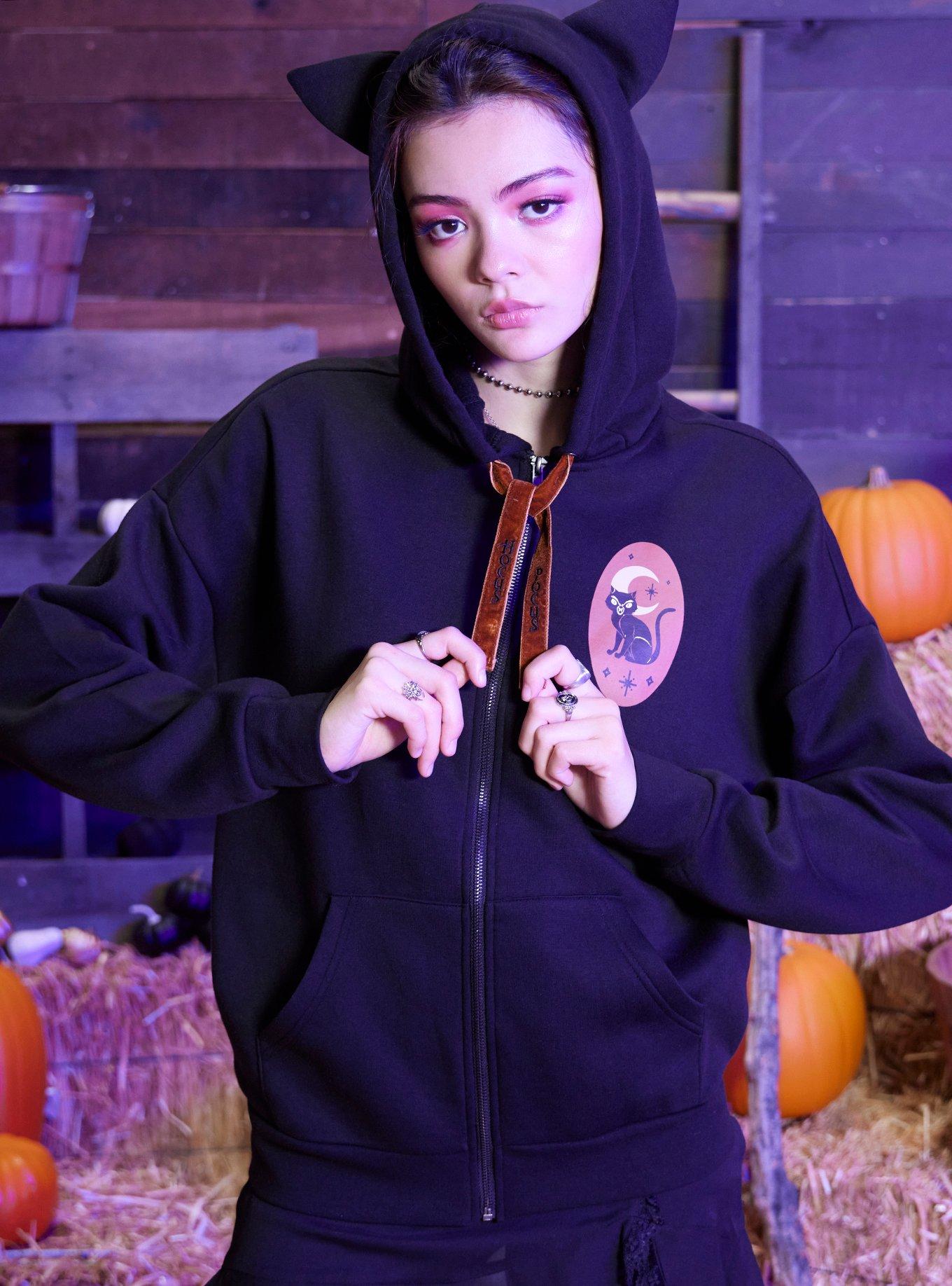 Her Universe Disney Hocus Pocus Binx Sanderson Sisters Girls Hoodie, , hi-res
