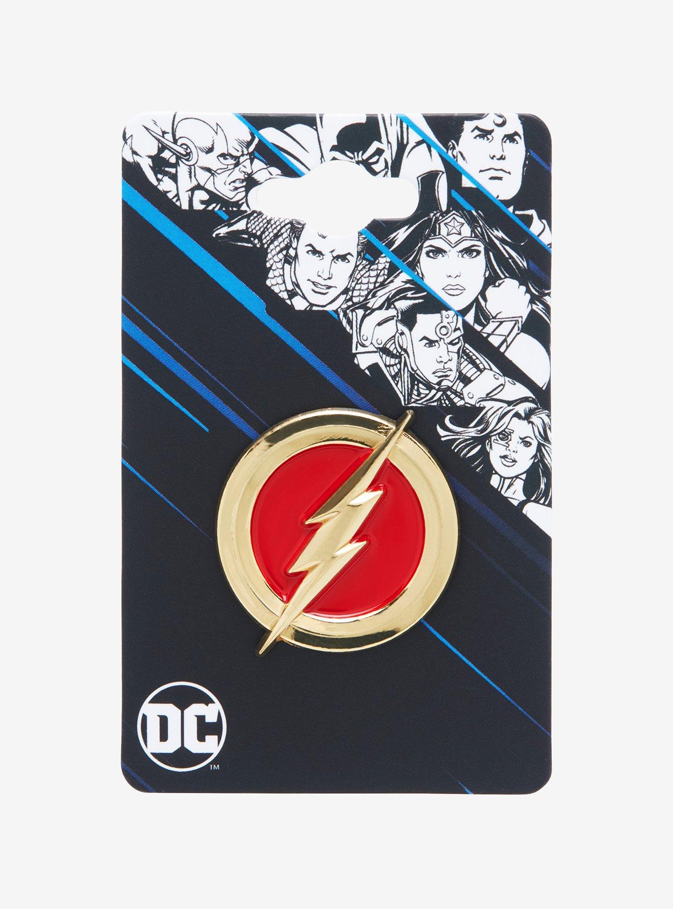 DC Comics The Flash Logo Enamel Pin, , alternate