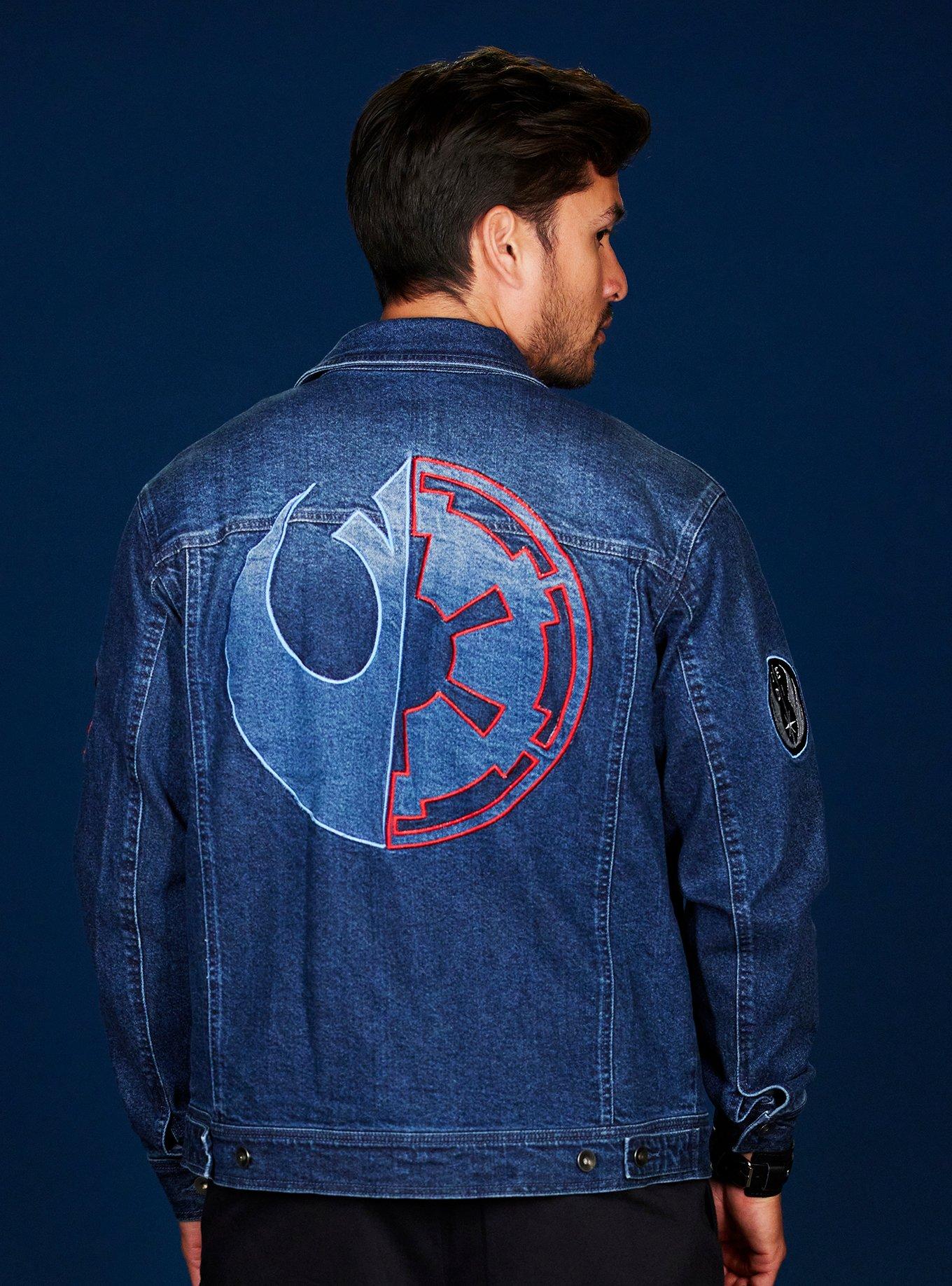 Our Universe Star Wars Ahsoka Dark & Light Side Patches Denim Jacket Our Universe Exclusive, BLUE, alternate