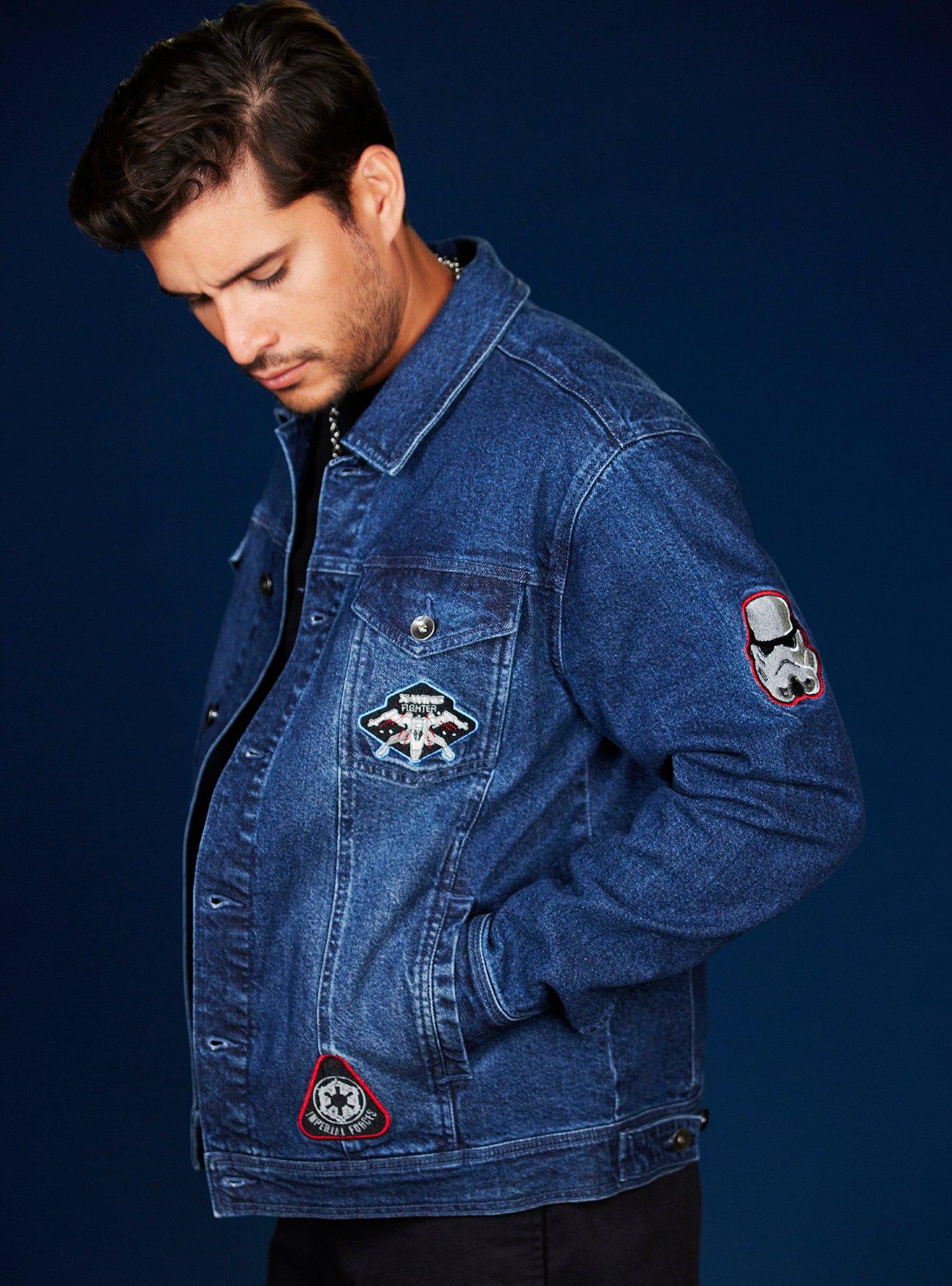 Our Universe Star Wars Ahsoka Dark & Light Side Patches Denim Jacket Our Universe Exclusive, BLUE, alternate